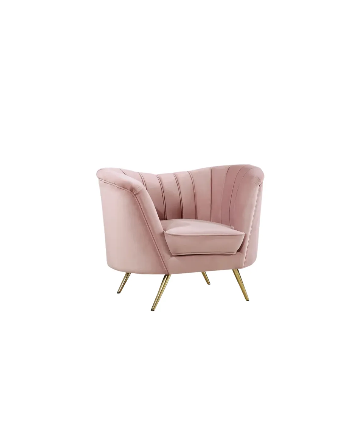 Pink Amna Velvet Accent Chair