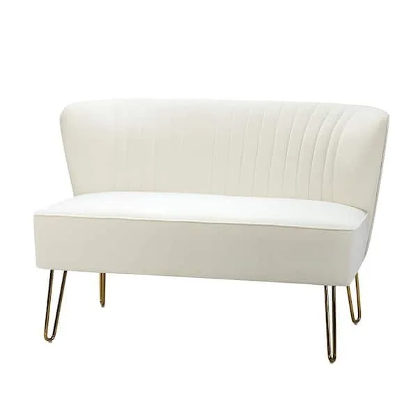 Ivory Velvet 2-Seat Loveset