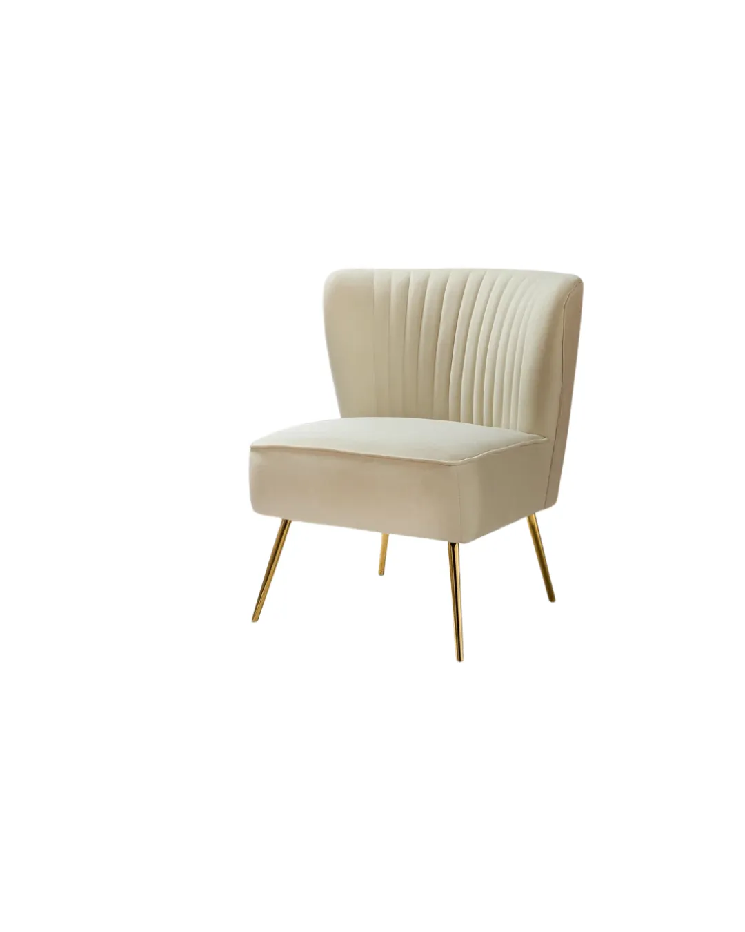 Ivory Velvet Accent Chair
