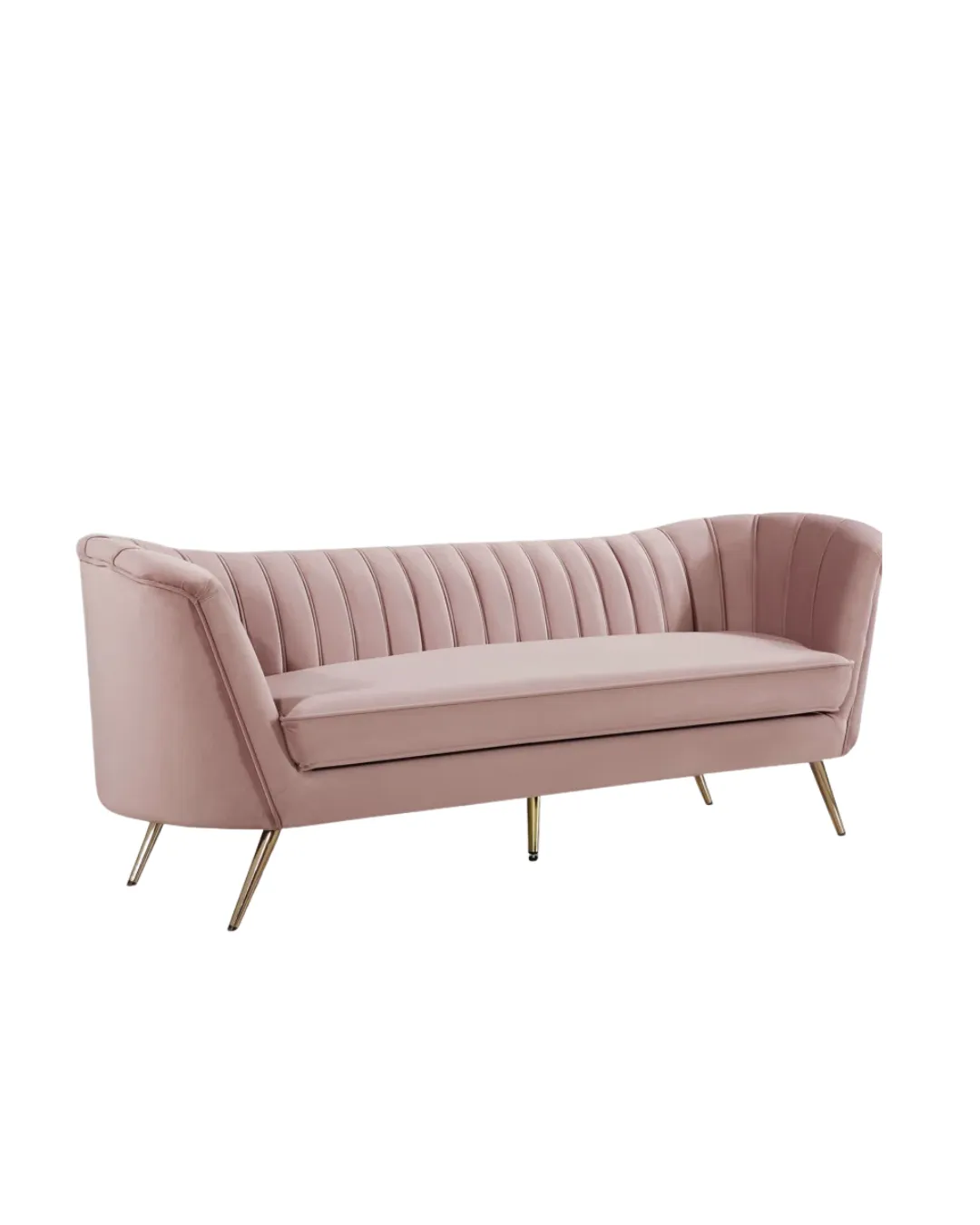 Pink Amna Velvet Sofa