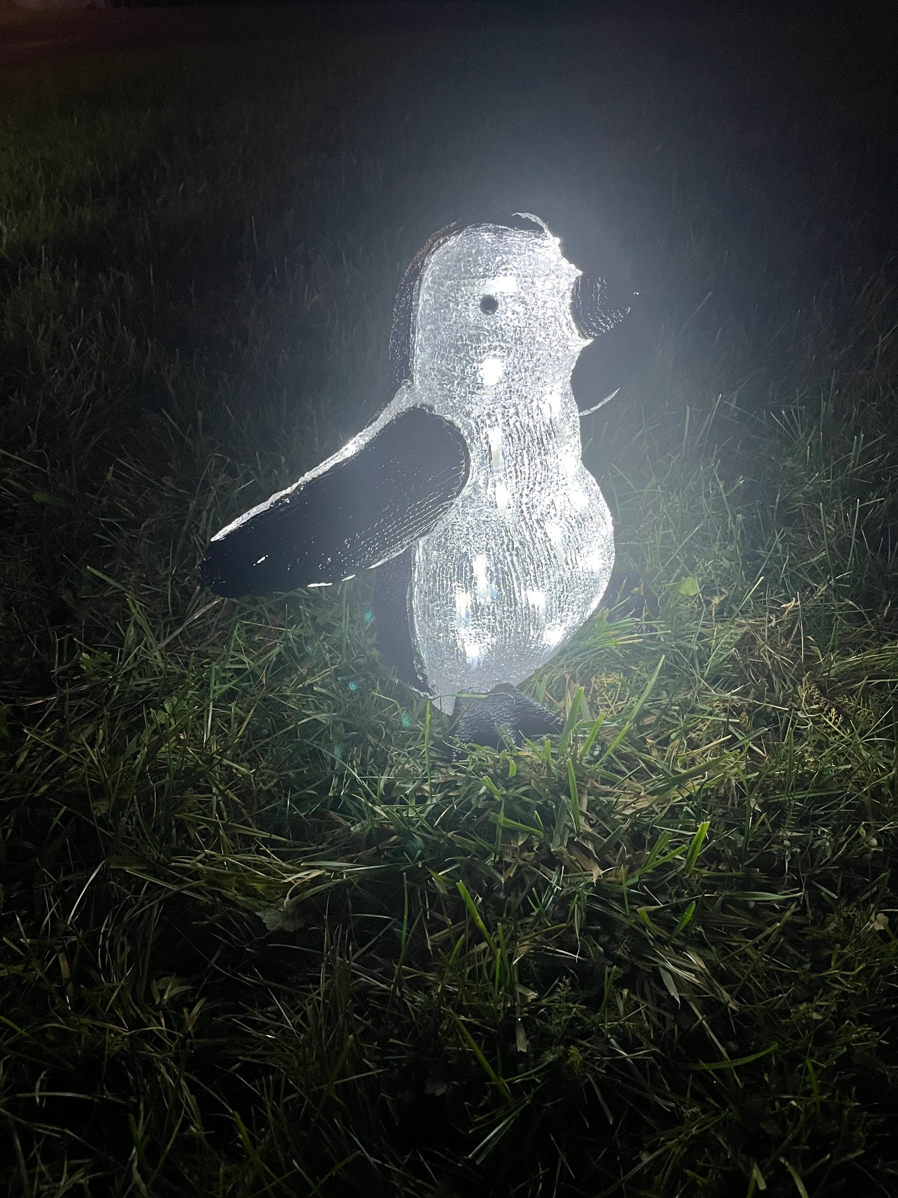 Utendørs lysfigur: Pingvin 40 cm