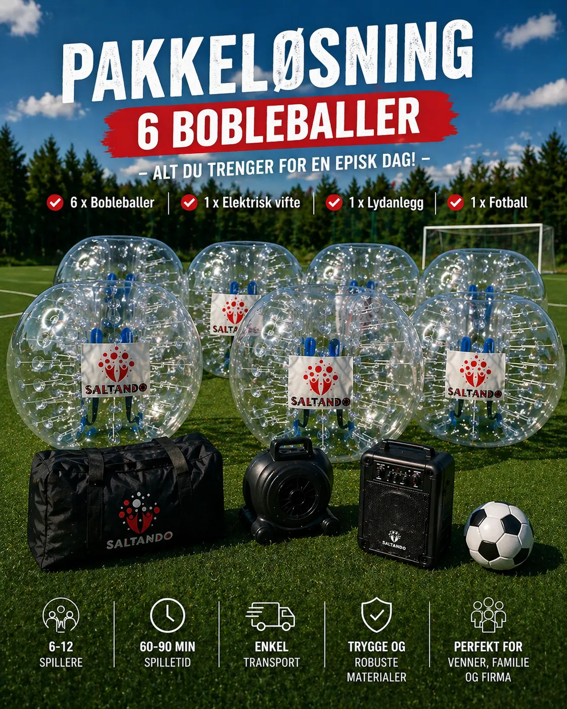 Boblefotball Pakke 6