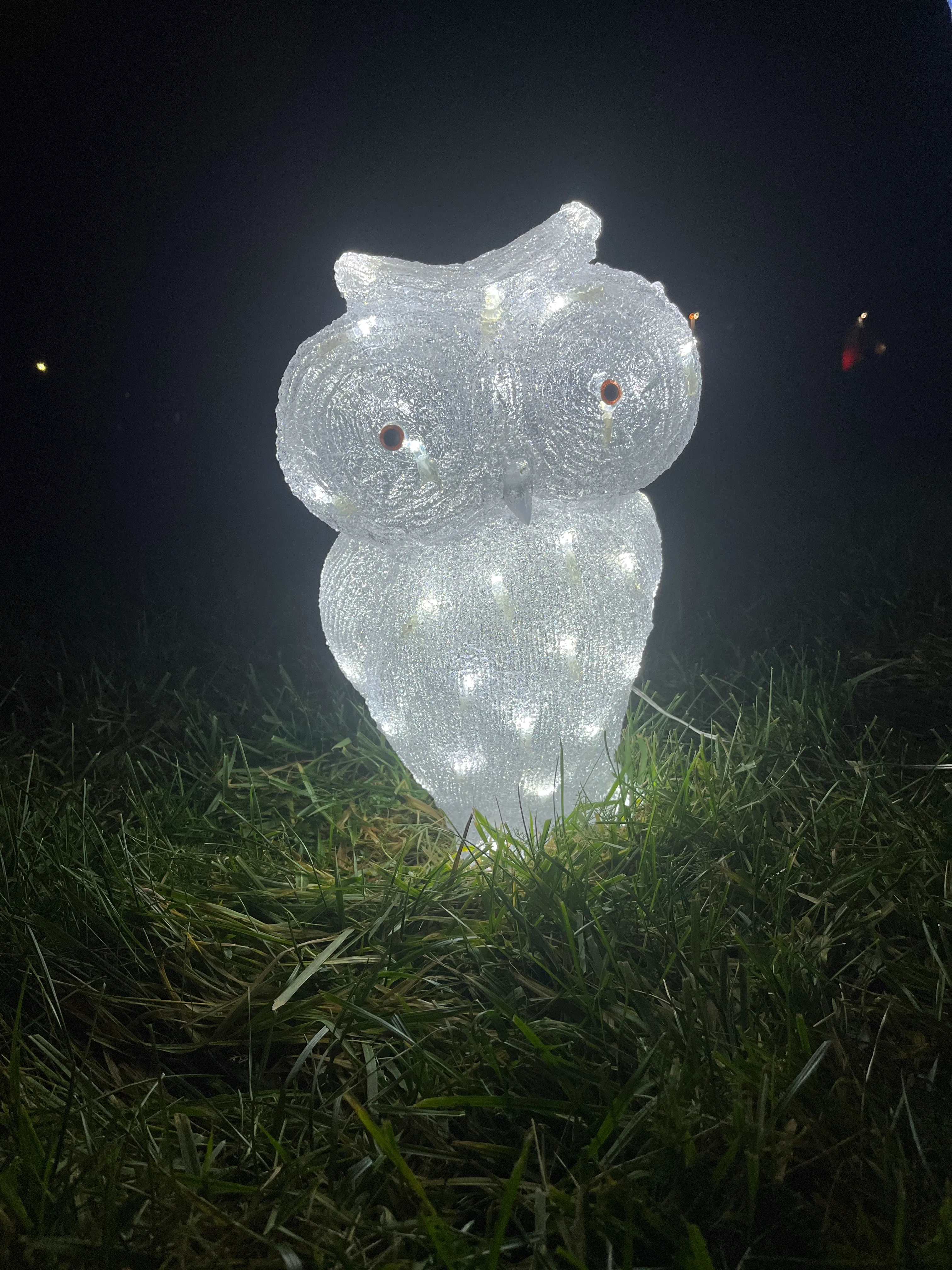 Utendørs lysfigur: Ugle 40 cm