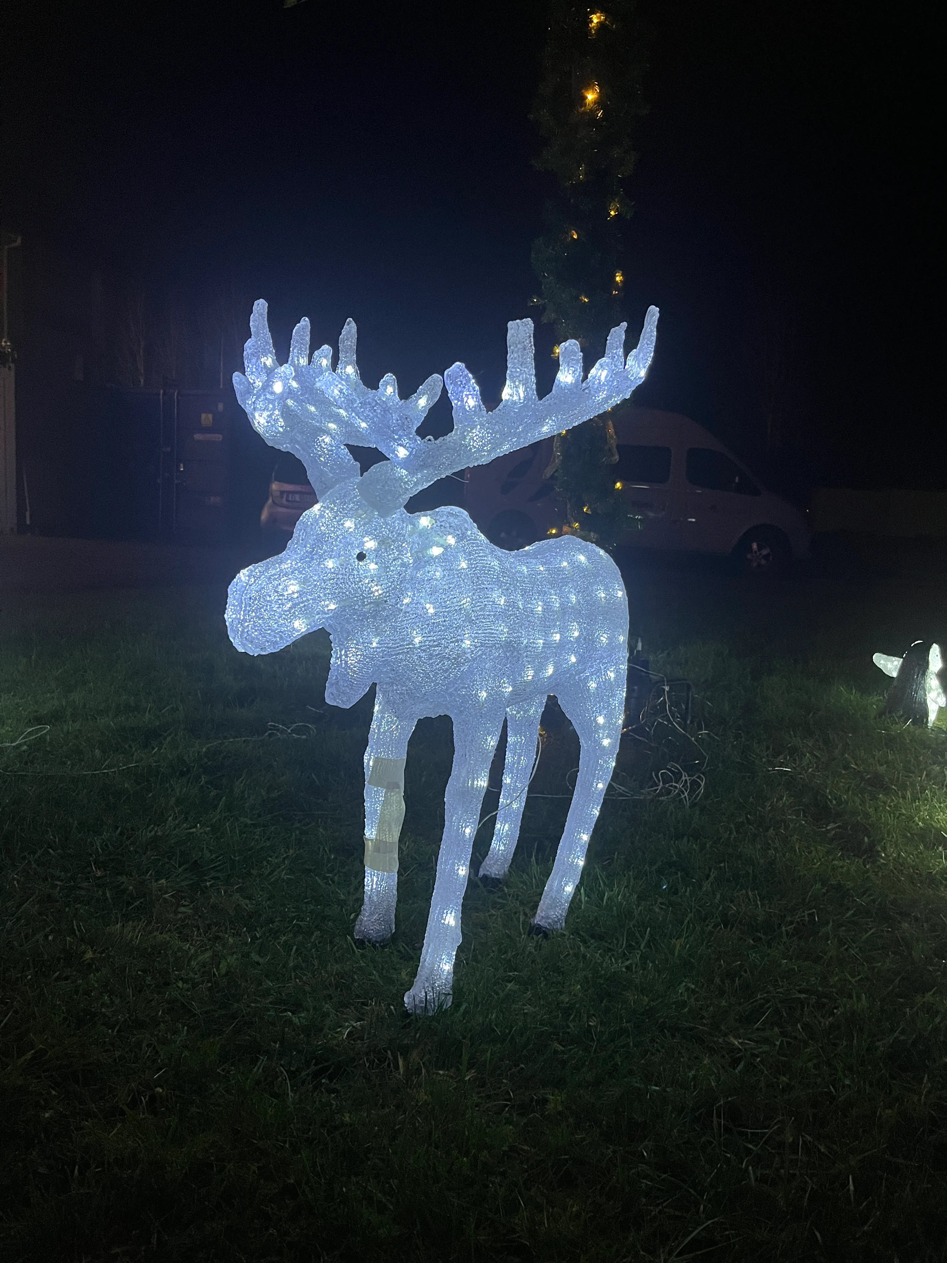 Utendørs lysfigur – Elg 1 meter