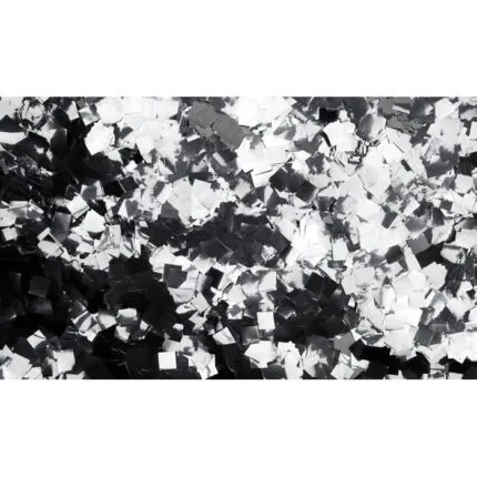 Sølv konfetti – firkantet