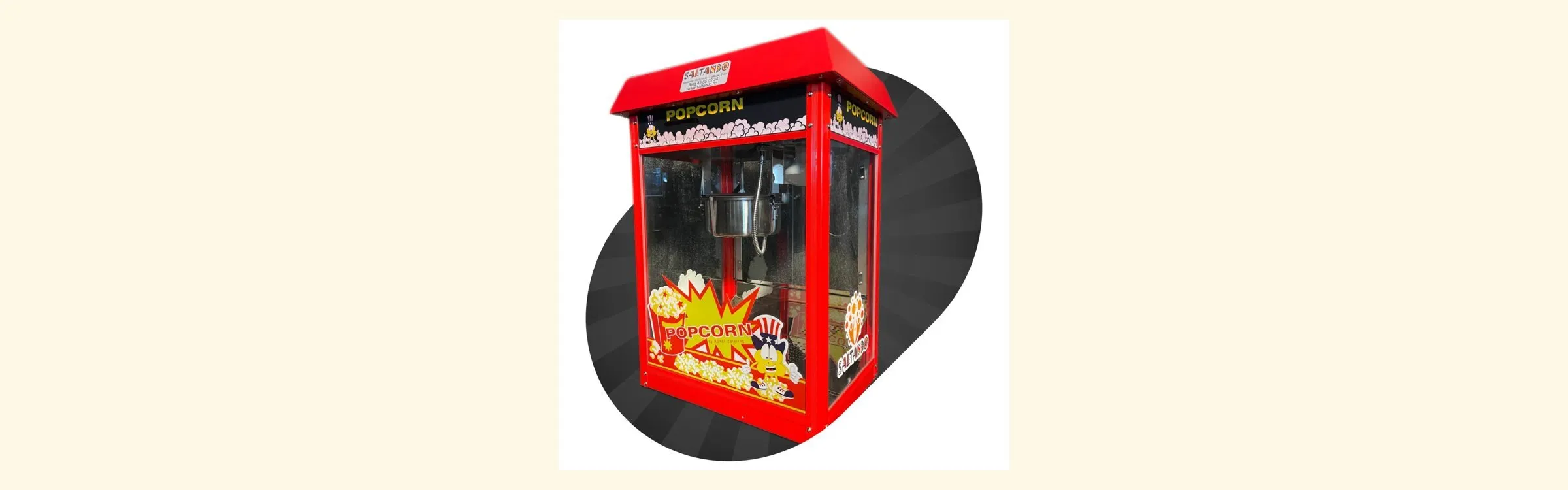 Rød popcornmaskin
