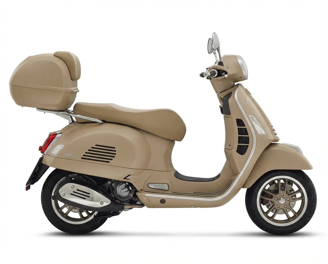 Vespa GTS 310cc, model 2025, with back trunk
