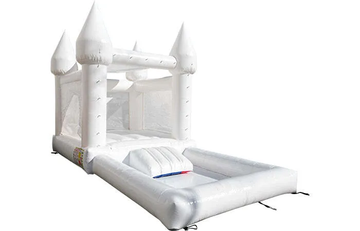 Mini White Bounce House With Ball Pit