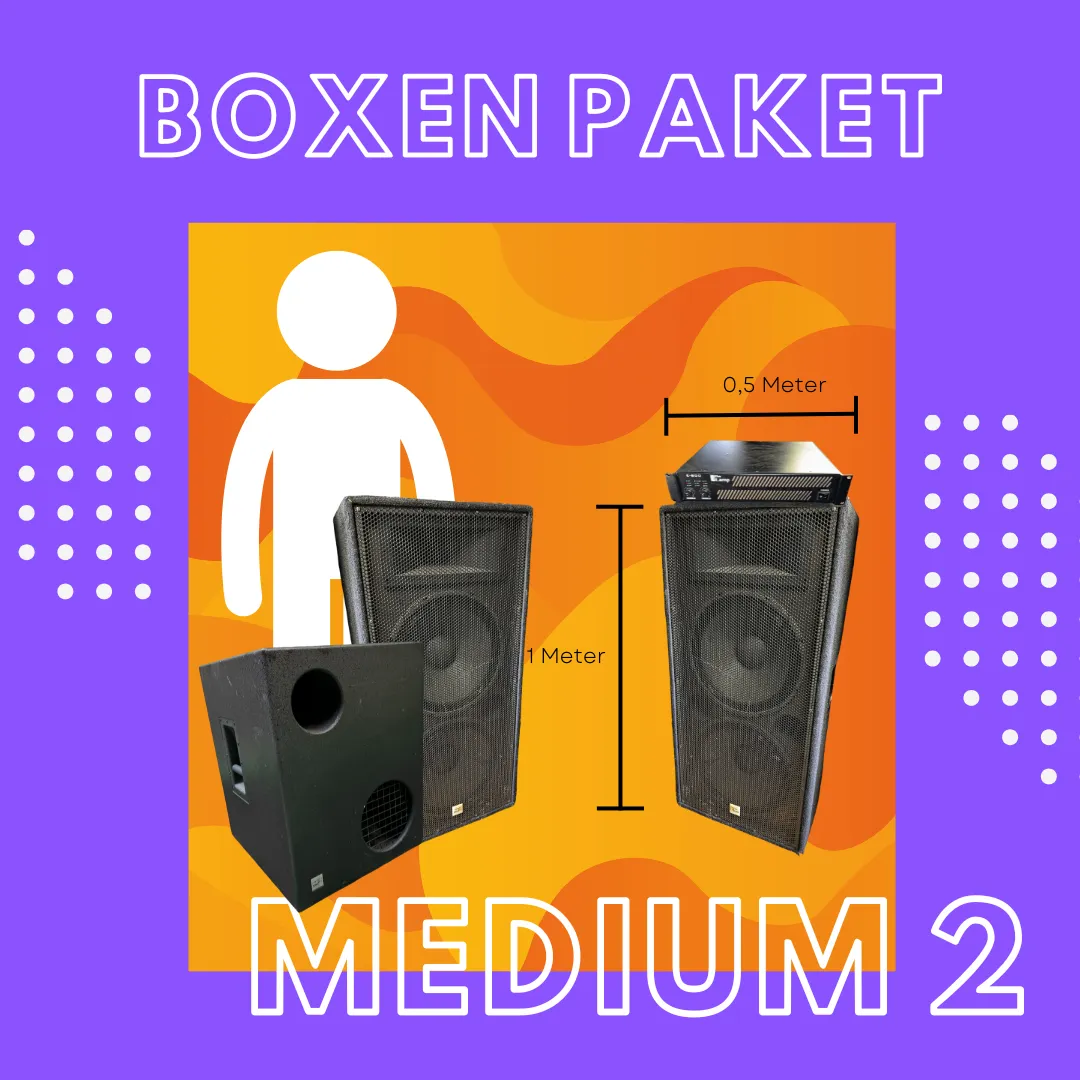 Boxen Paket Medium 2 bis 100 Personen / 150 m²