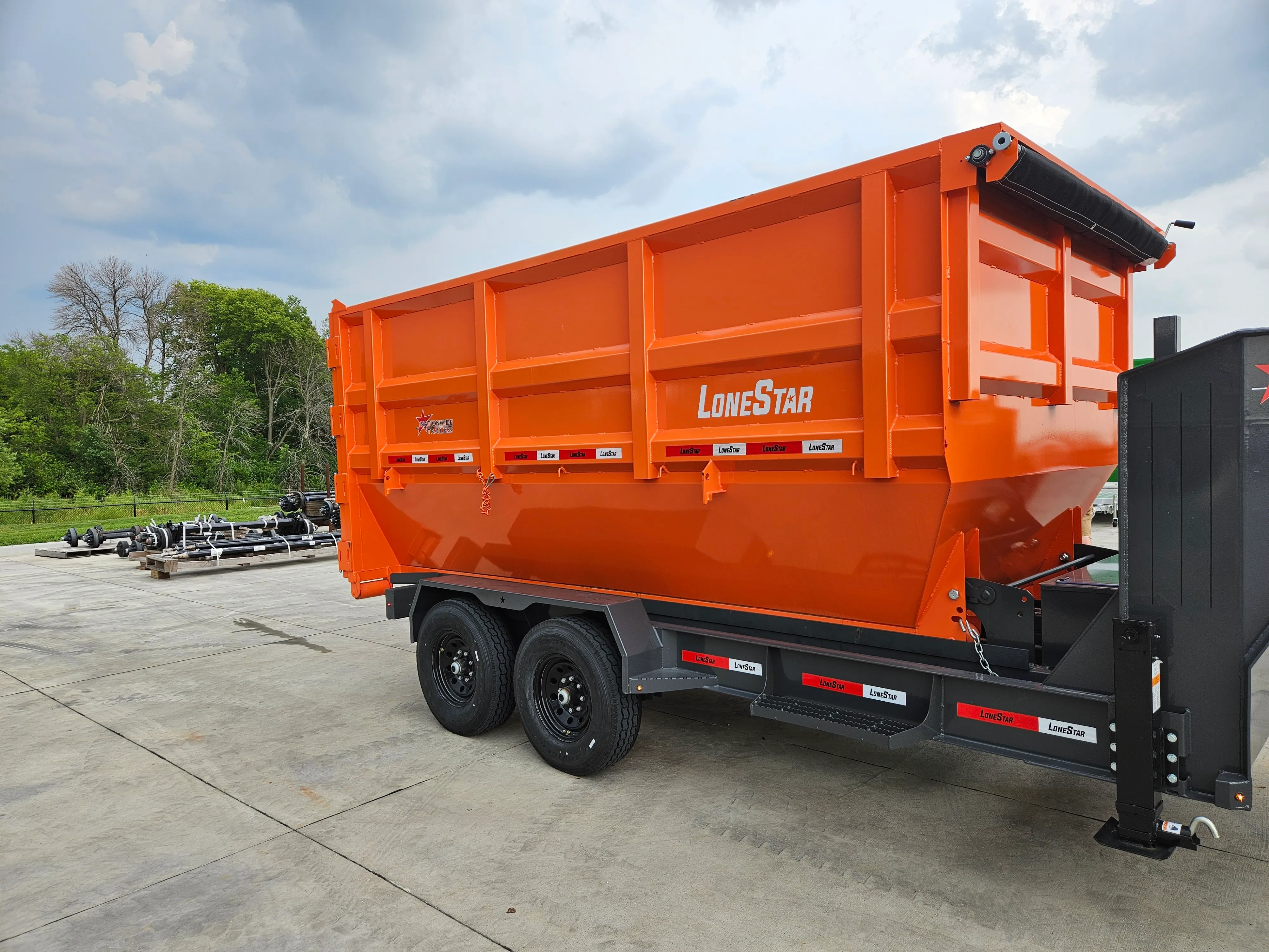 20 Yard Roll Off Dumpster Orange