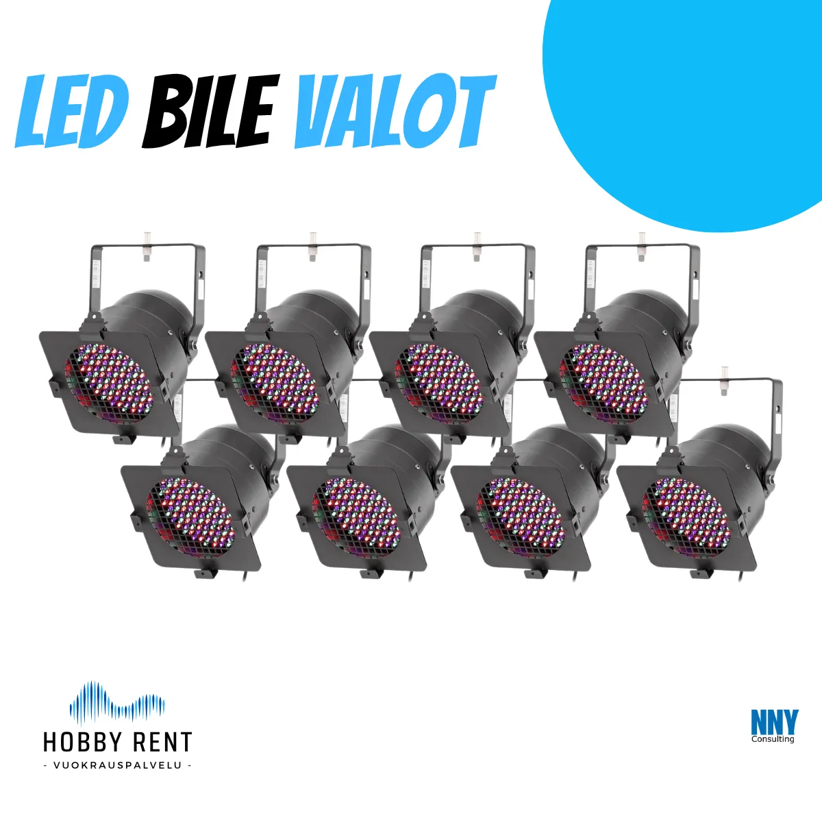 Disco valot 8kpl paketti, Stairville LED PAR