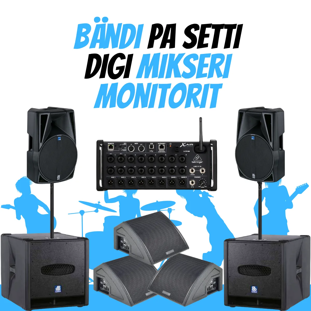 Bändi PA setti vuokralle