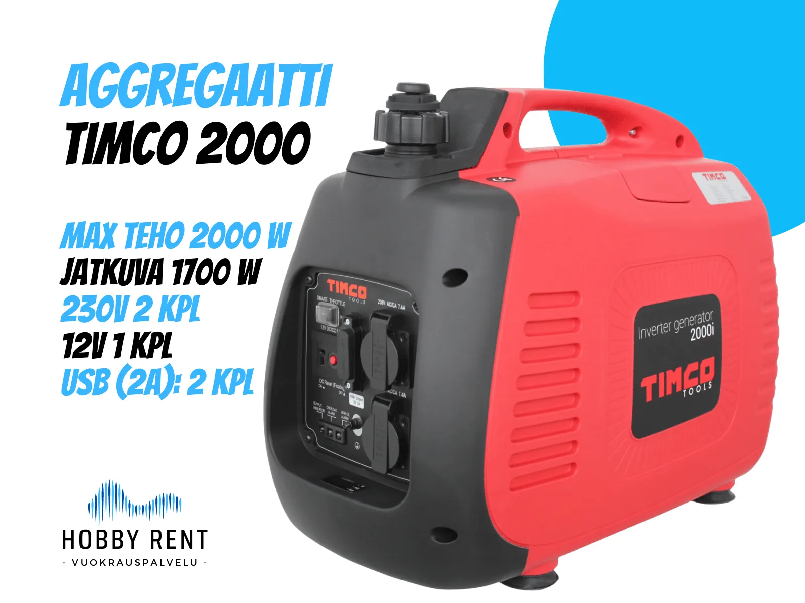 Timco 2000i invertteri-aggregaatti
