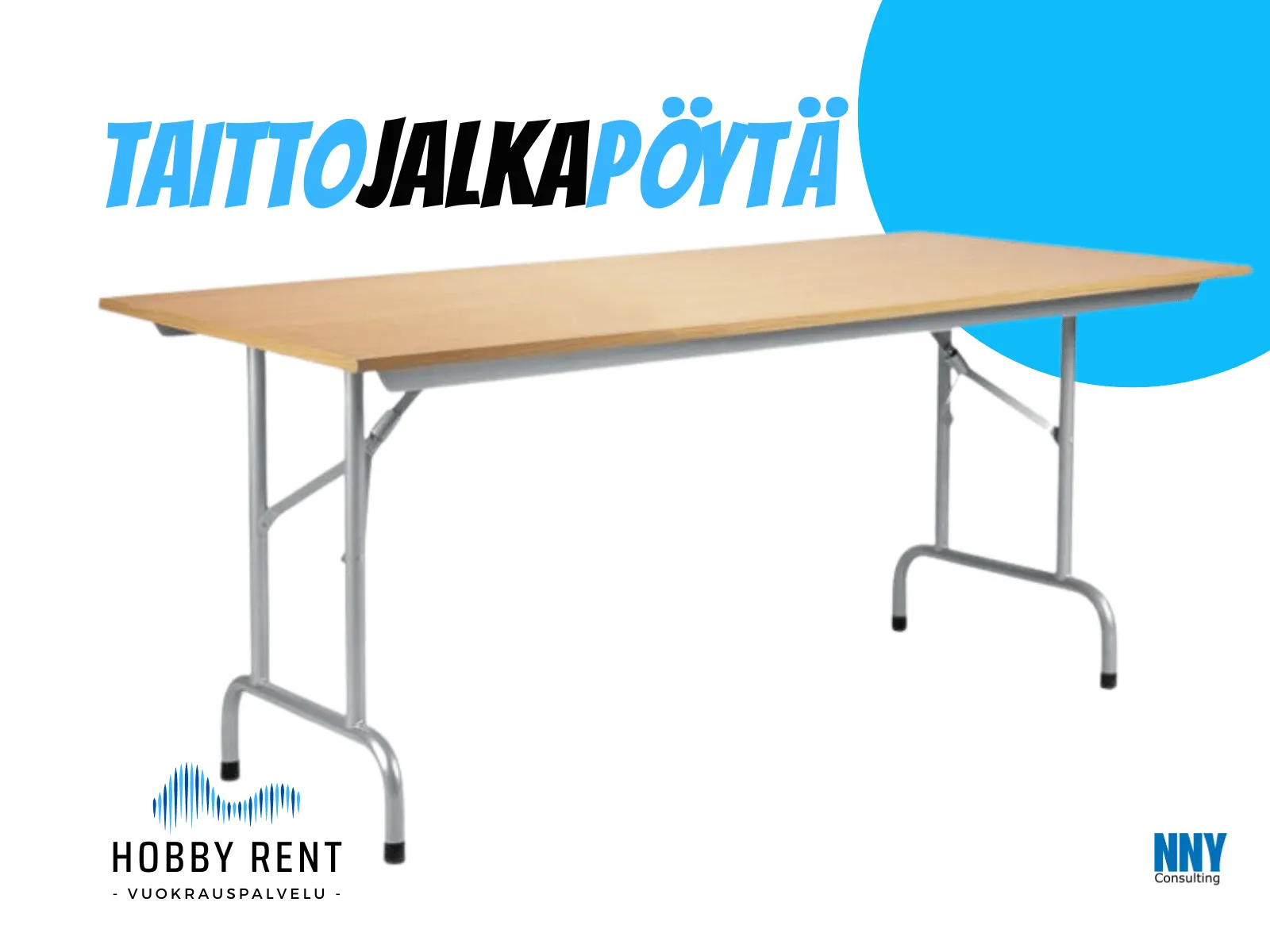 Taittojalkapöytä 80x200cm