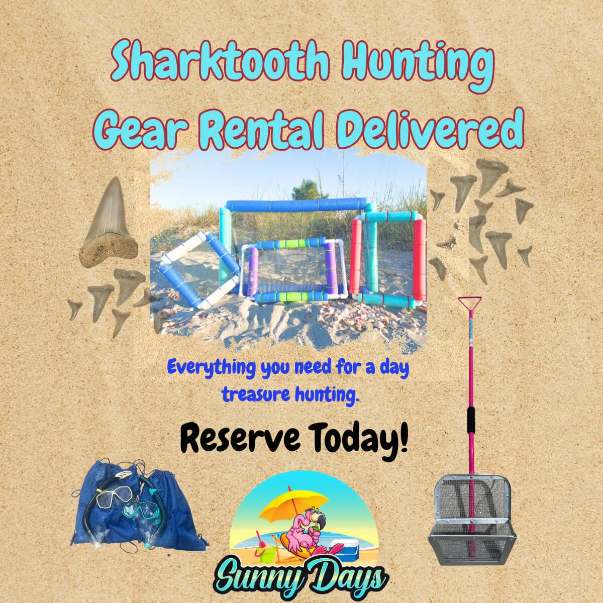 Shark Tooth Sifting Gear Rentals