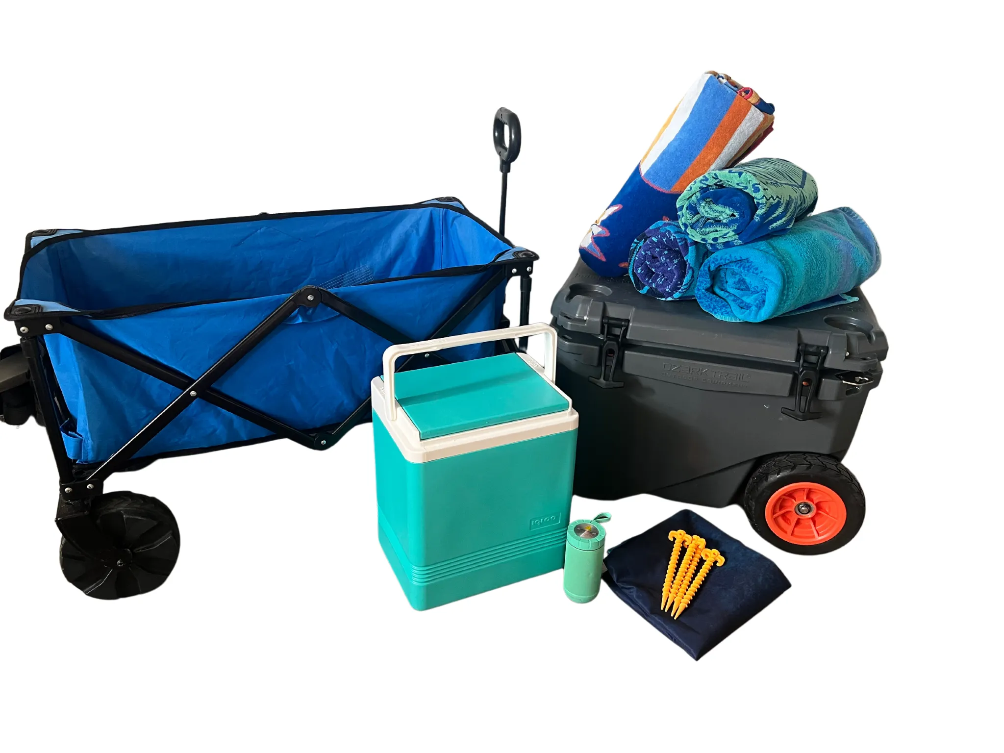Beach Wagons, Coolers, Towels, and Accessories 