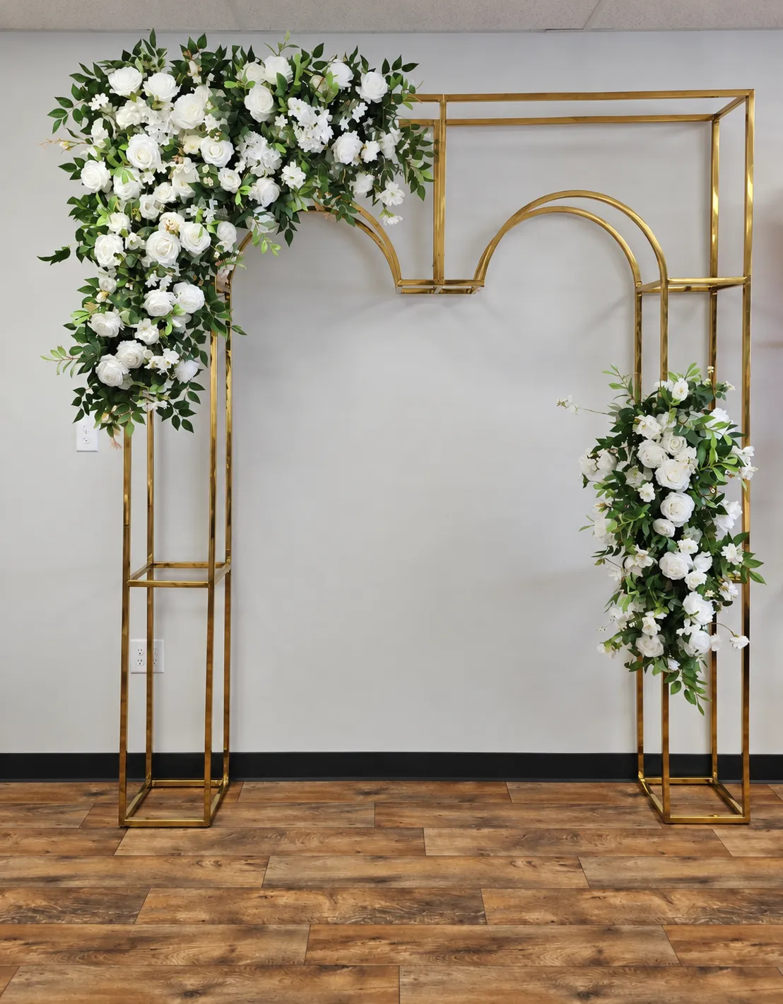 Green and White Floral Arch Rental | Jackson TN