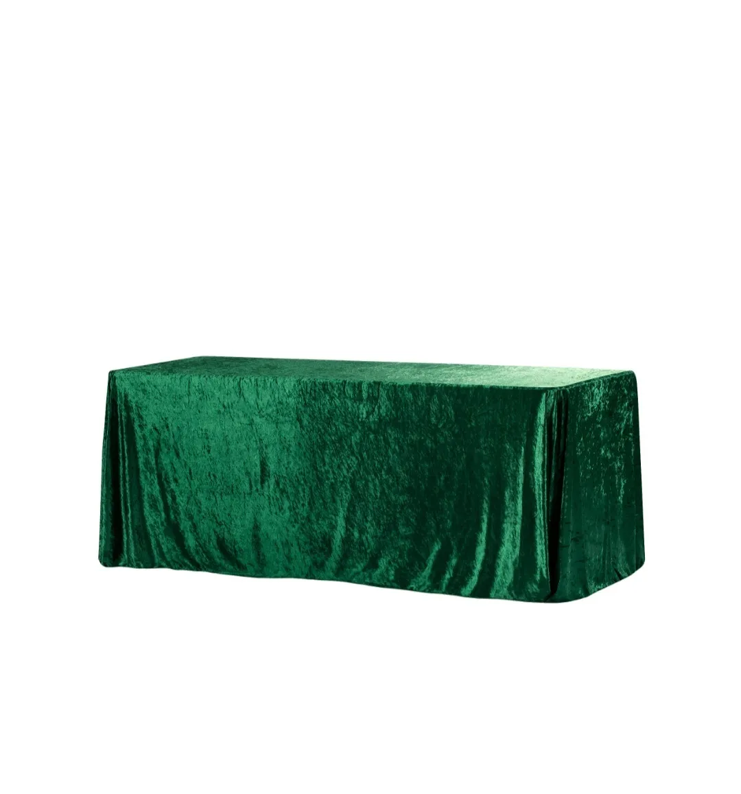 Emerald Green 90x132" velvet tablecloth