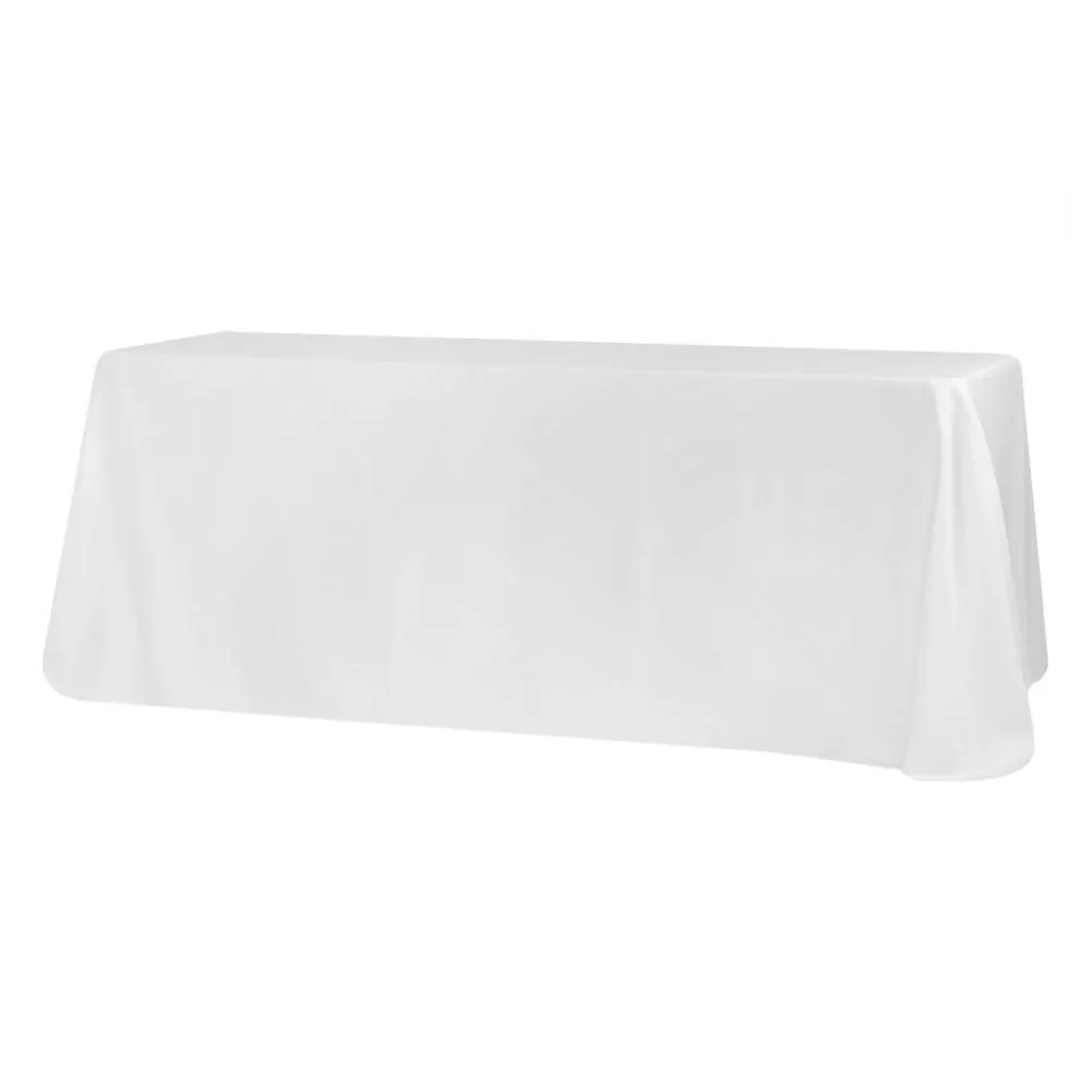 White Polyester Tablecloth 