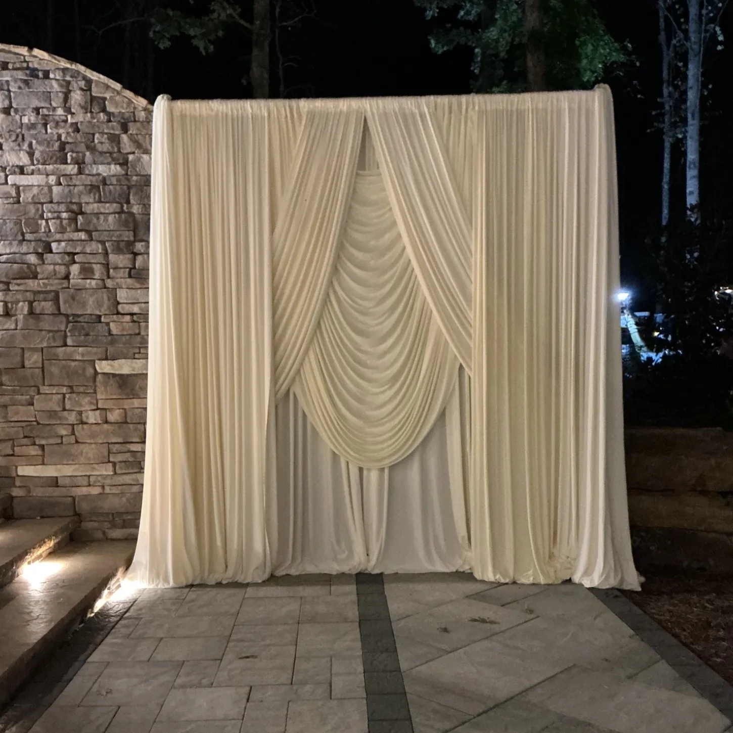 Ivory Draped Backdrop