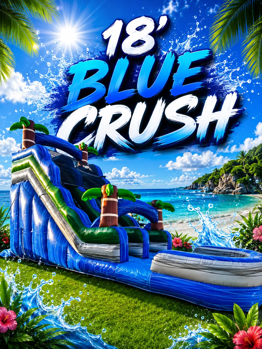 18' Single Lane Blue Crush