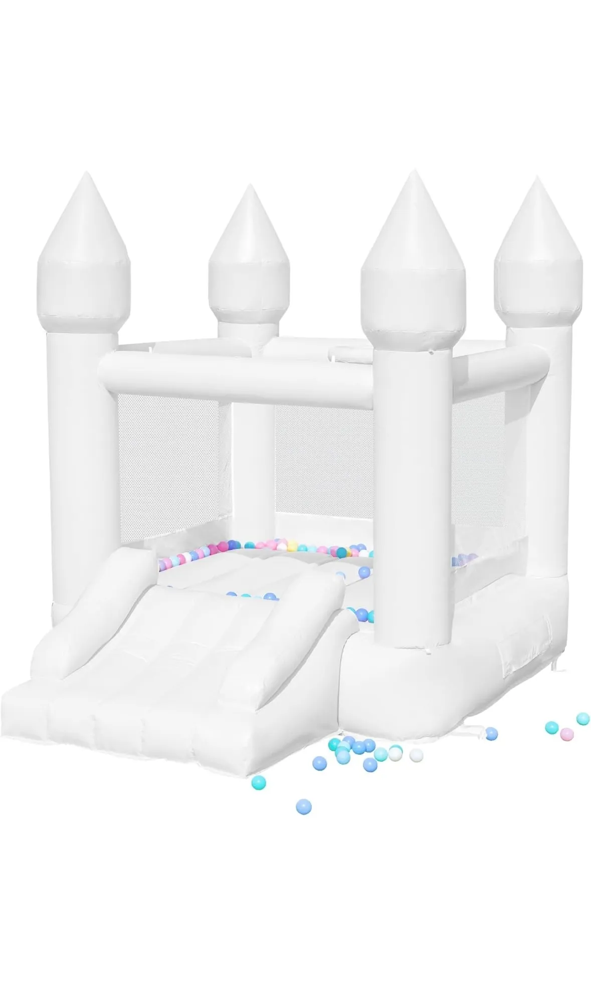 Mini White Bounce House