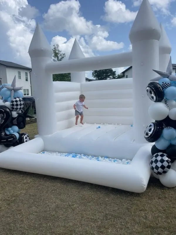 Deluxe White Bounce House