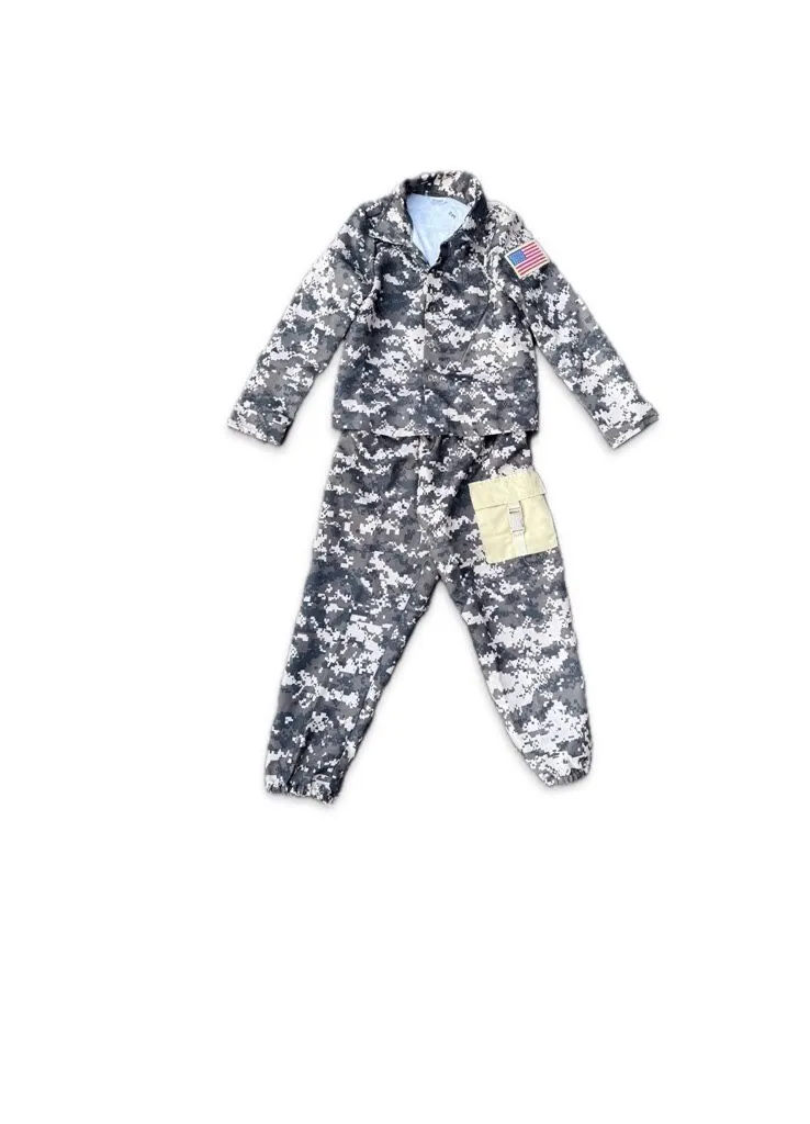 Camouflage Soldier Costume - Size 7/8