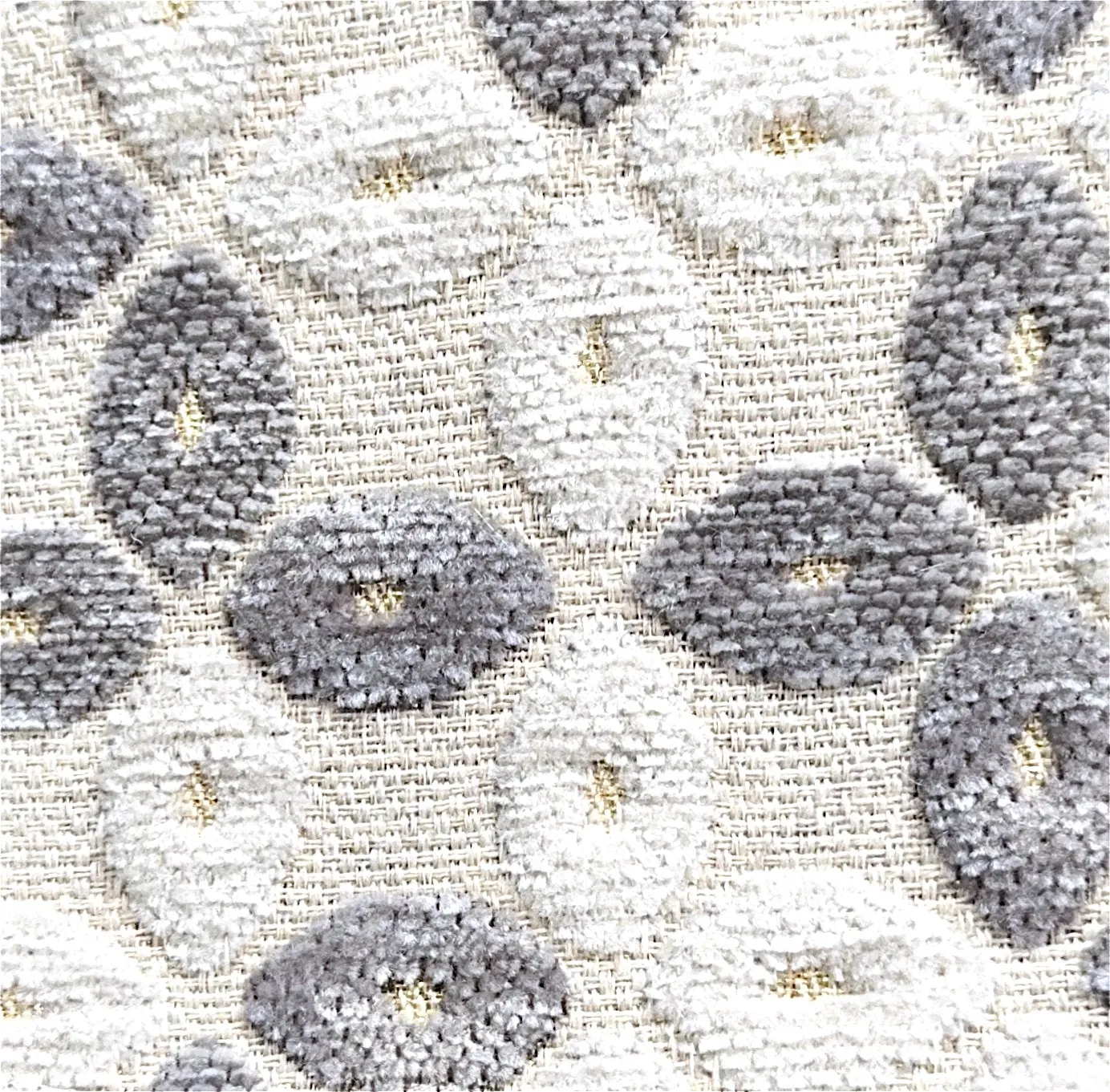 Grey Chenille Petal Tablecloth