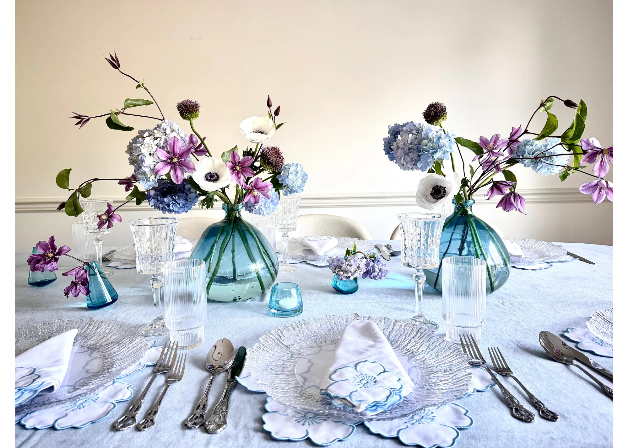 Blue Bloom Tablescape