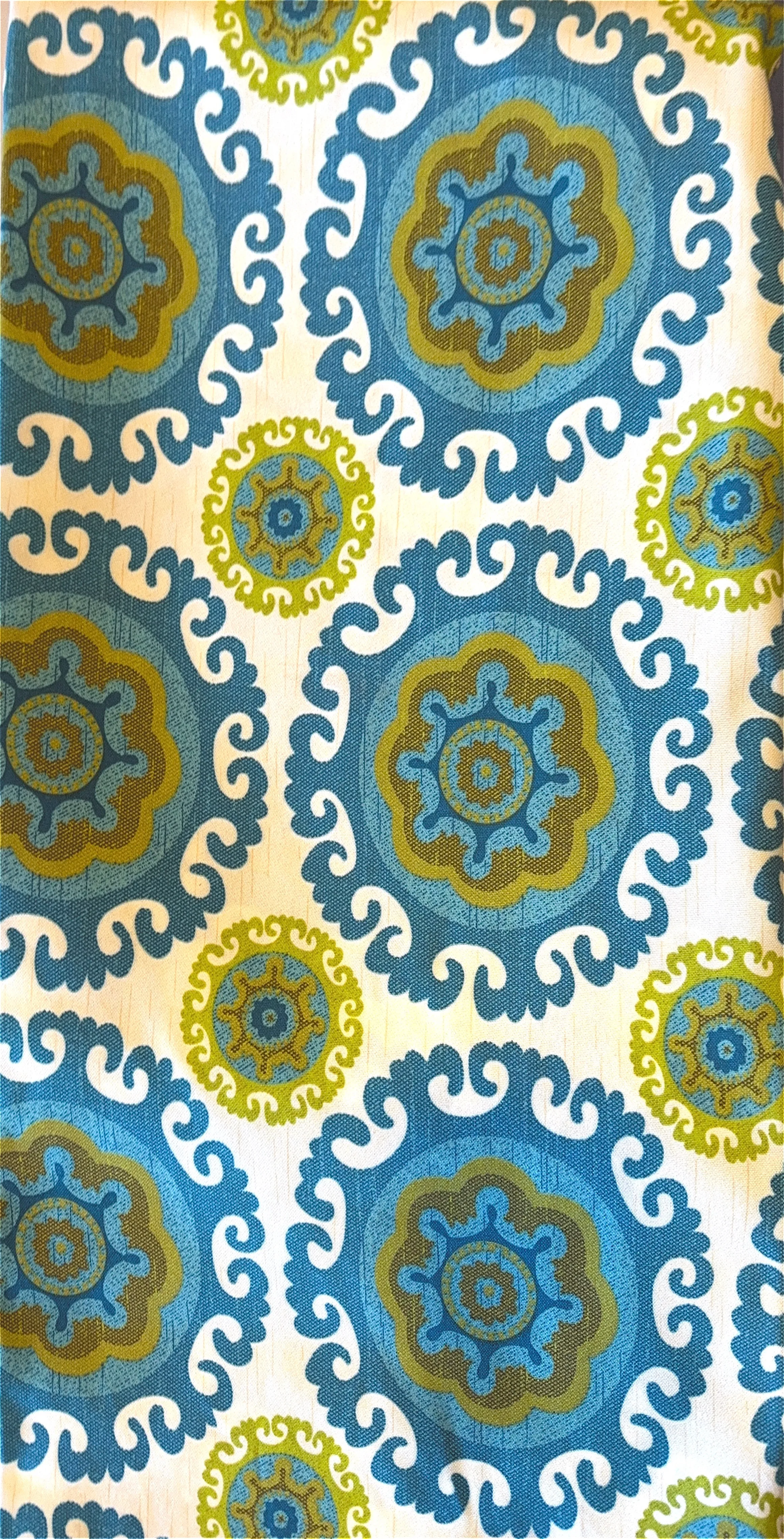 Apple Green Teal Print Tablecloth