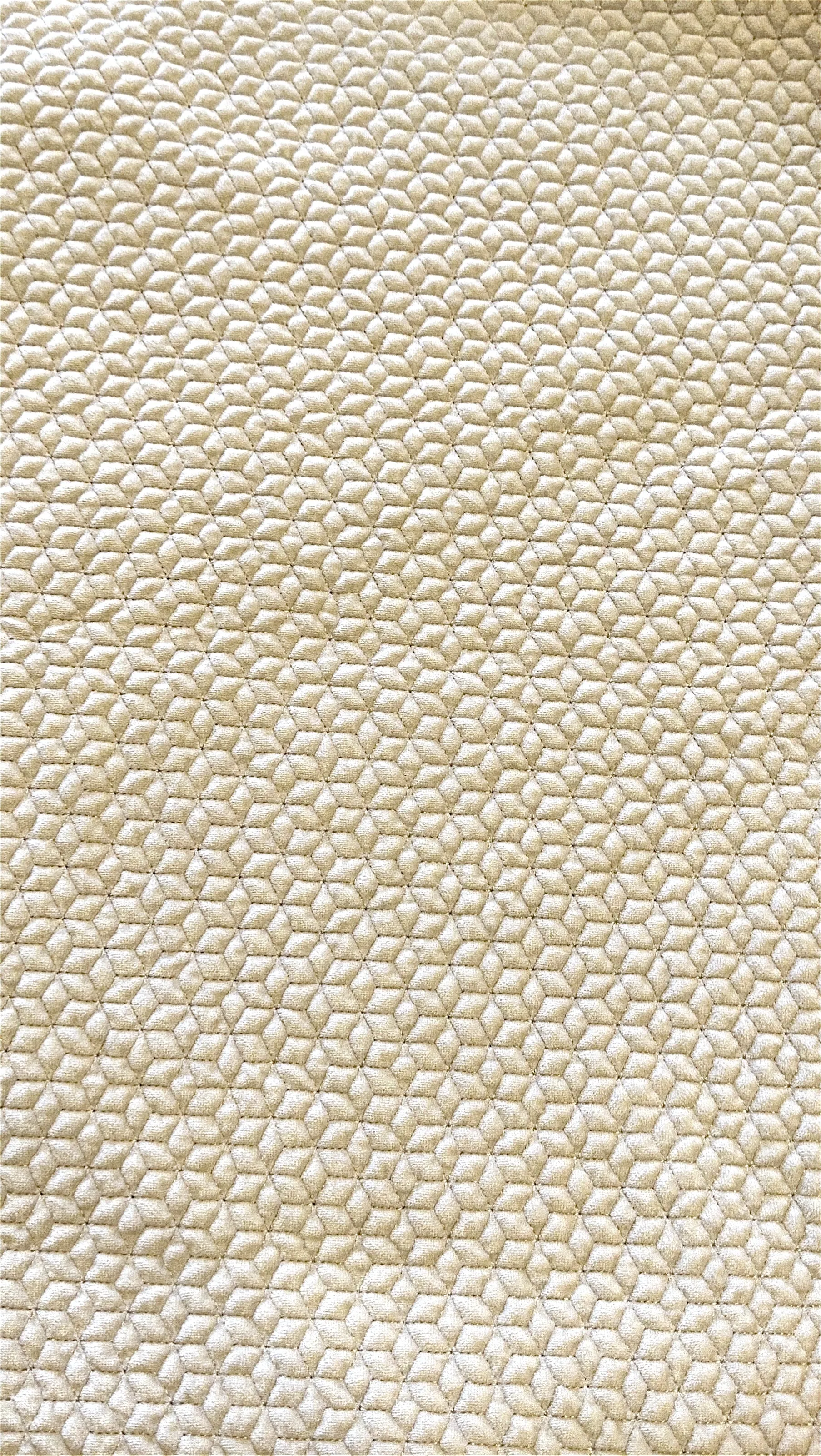 Ecru Suede Quilted Tablecloth