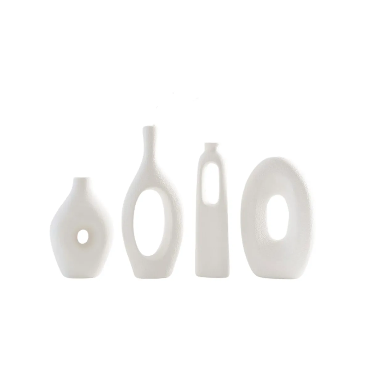 White Abstract Sculptural Vase