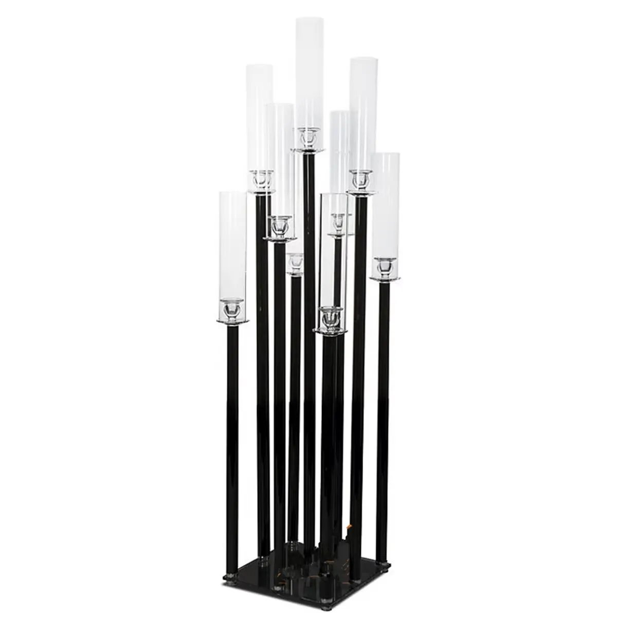 9 Arm Black Candle Holder