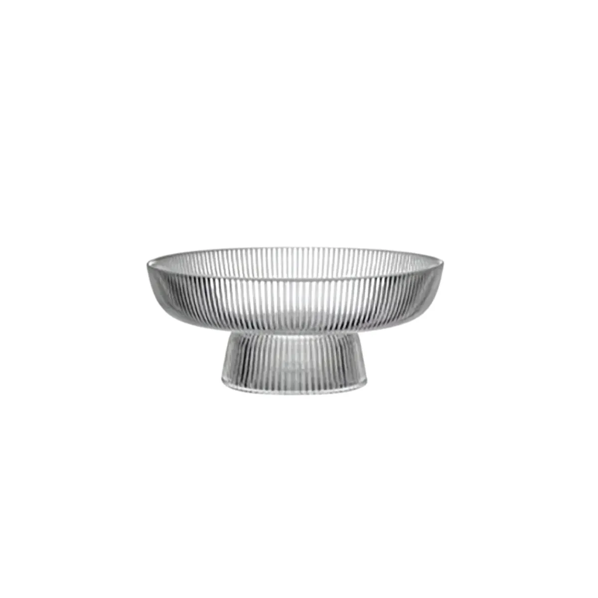 Ribbed Glass Serving Dish