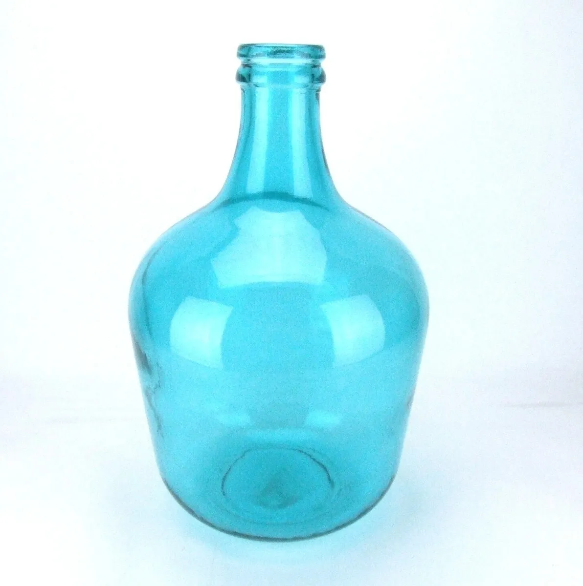 Aqua Glass Bottle Vase