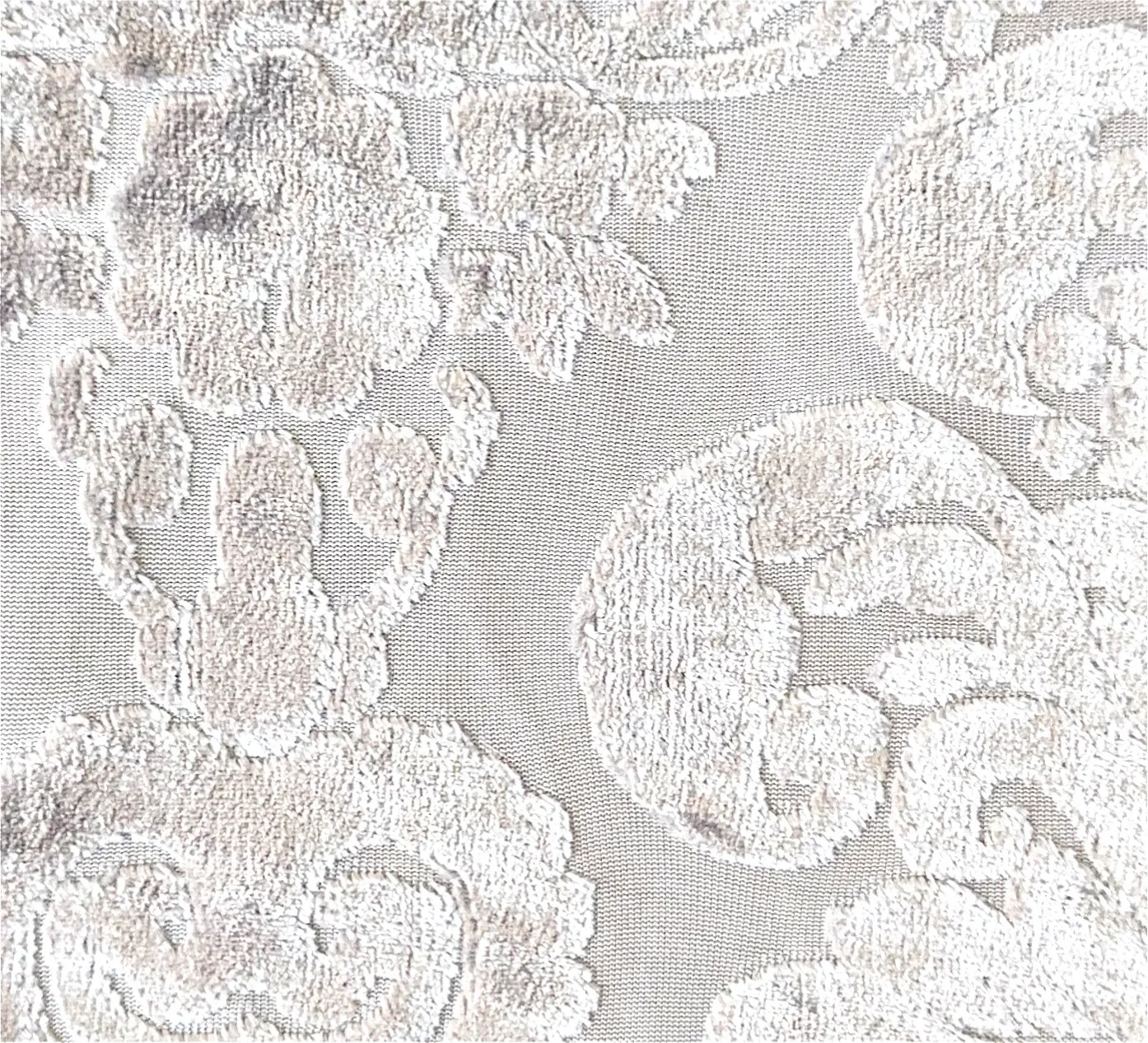 Ivory Suede Damask Tablecloth