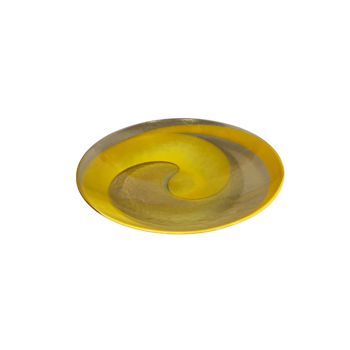 Citrine Swirl Glass Bowl
