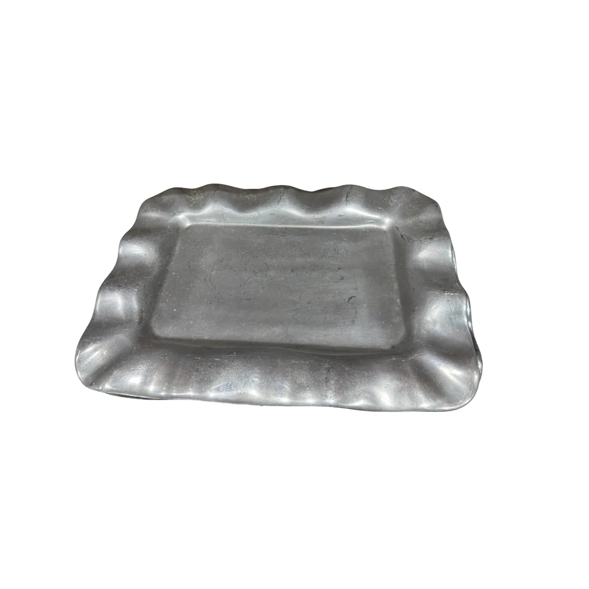 Silver Ruffle Edge Tray
