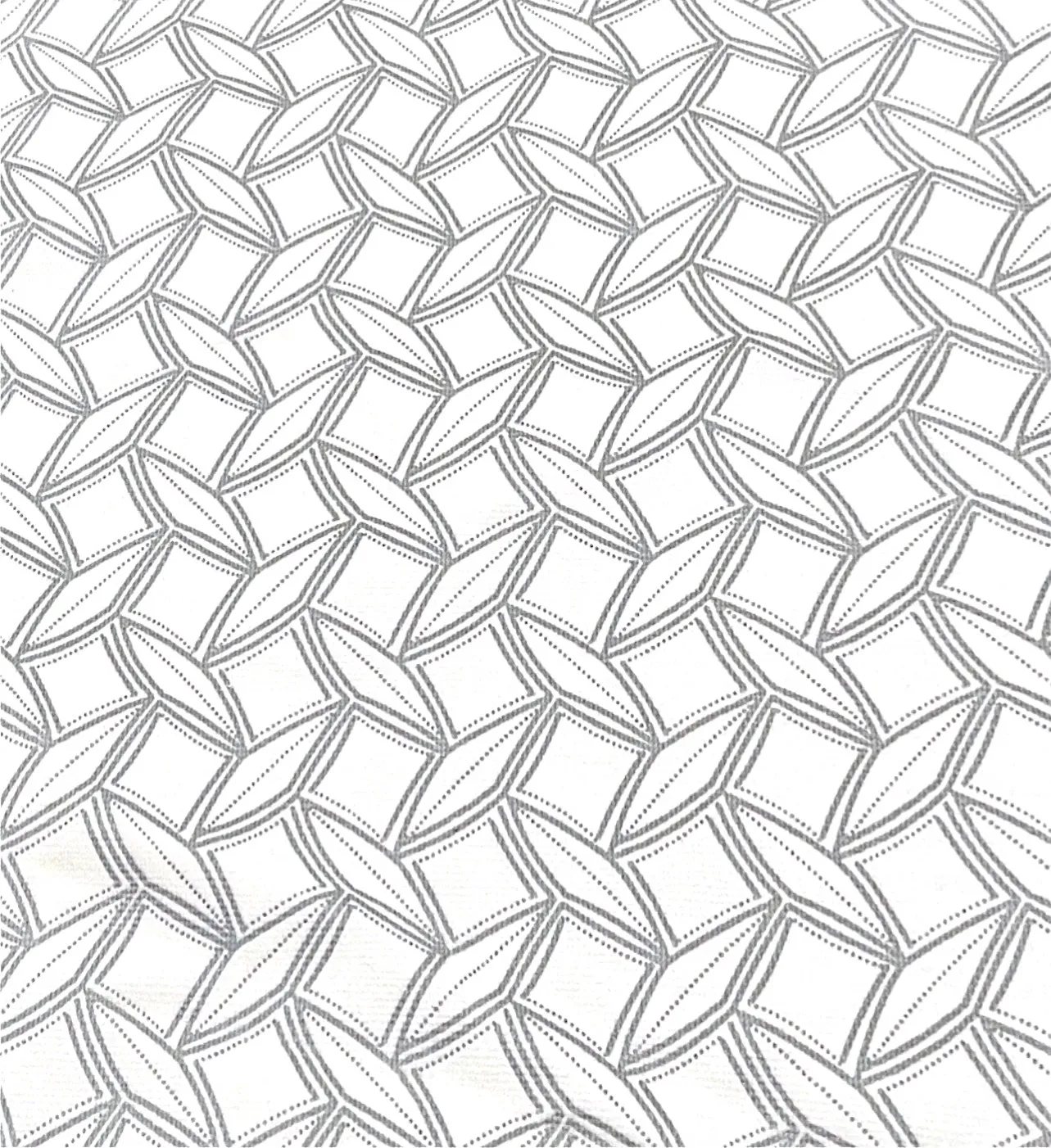 Grey White Suede Geometric