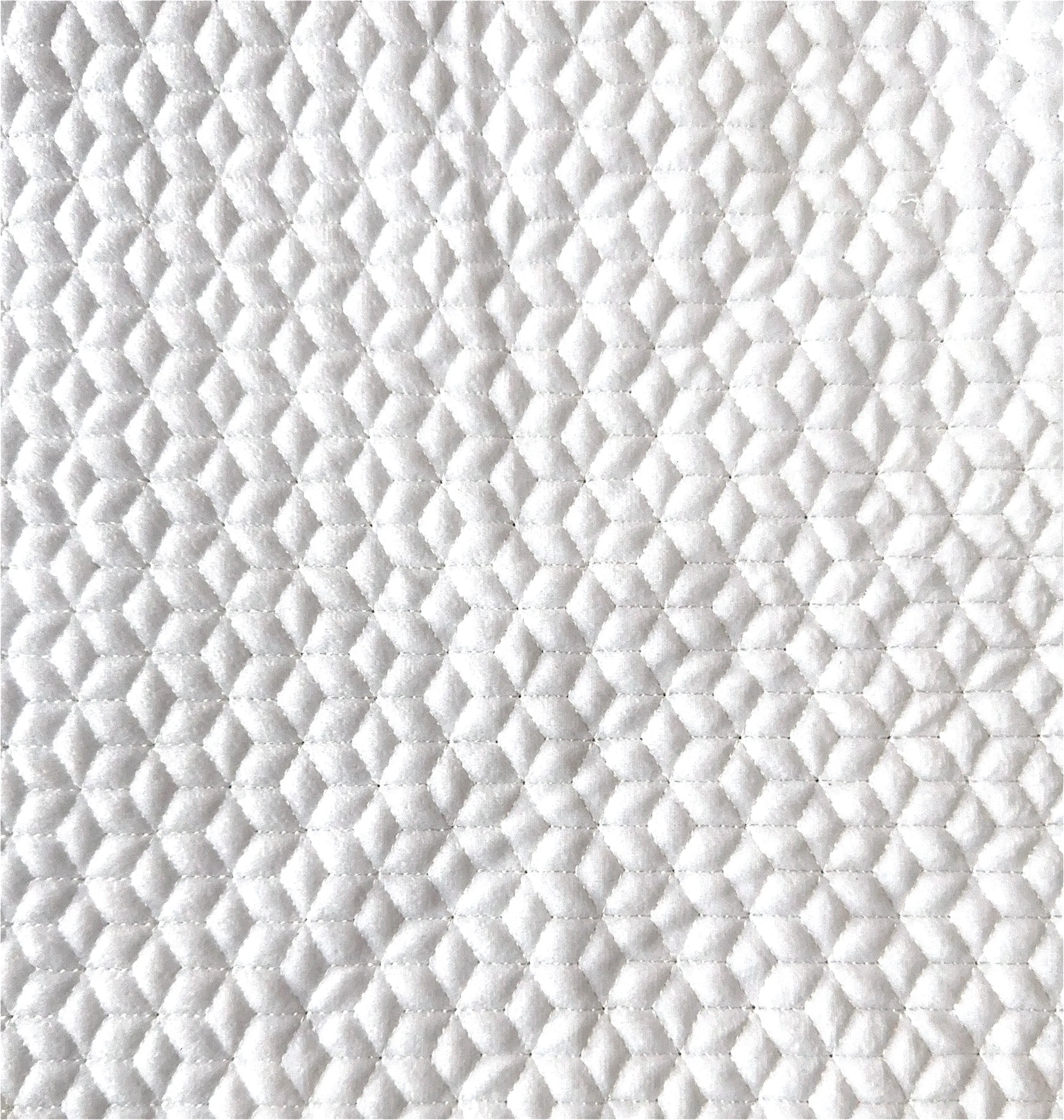 White Suede Quilted Tablecloth