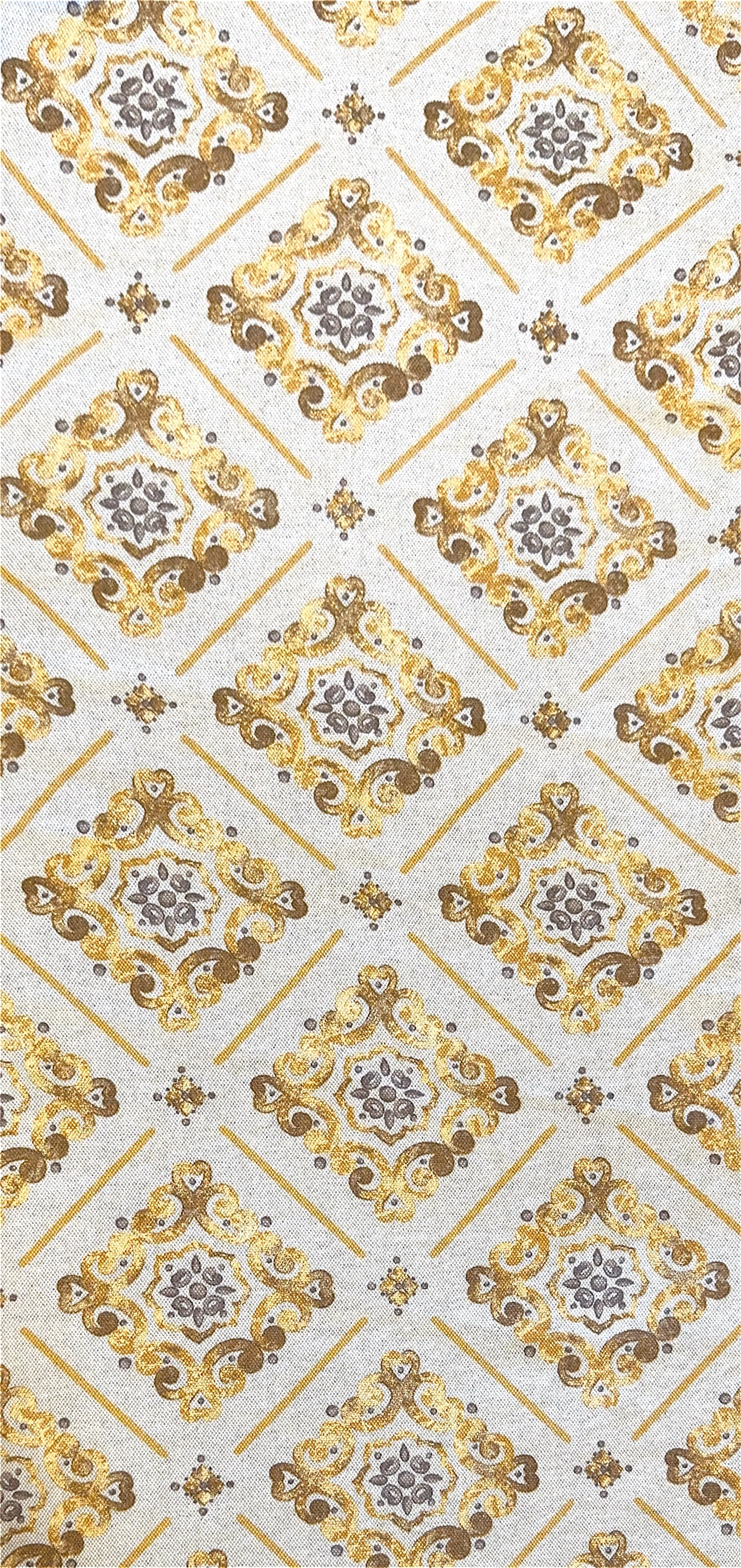 Yellow Vintage Print Tablecloth