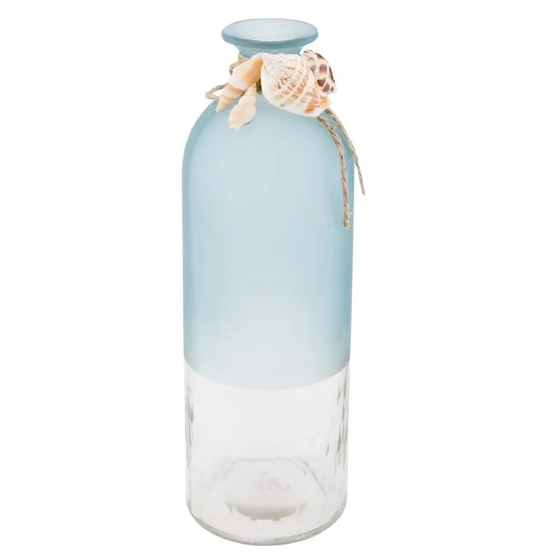 Aqua Frosted Vase