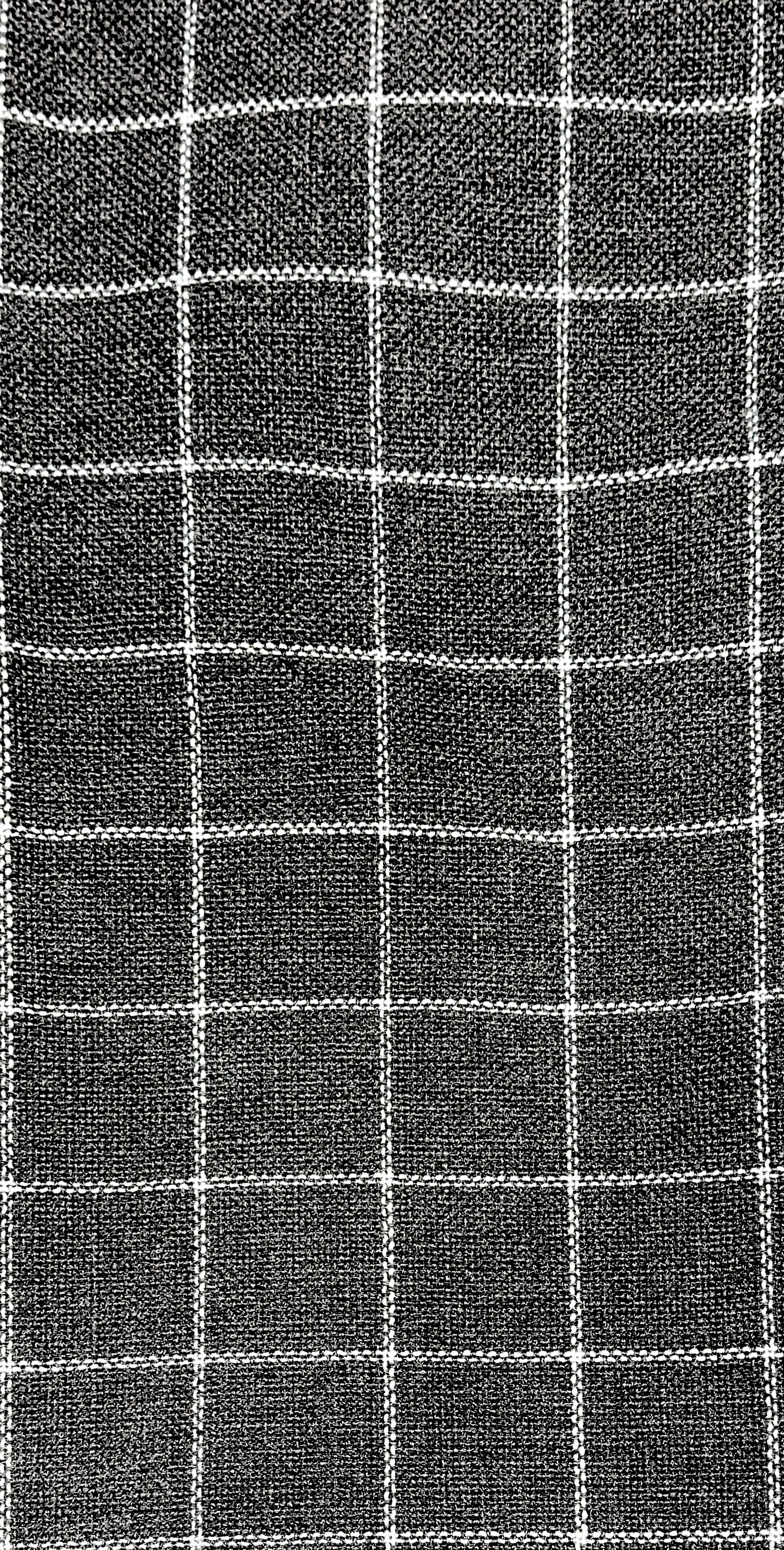 Grey White Check Plaid Tablecloth 