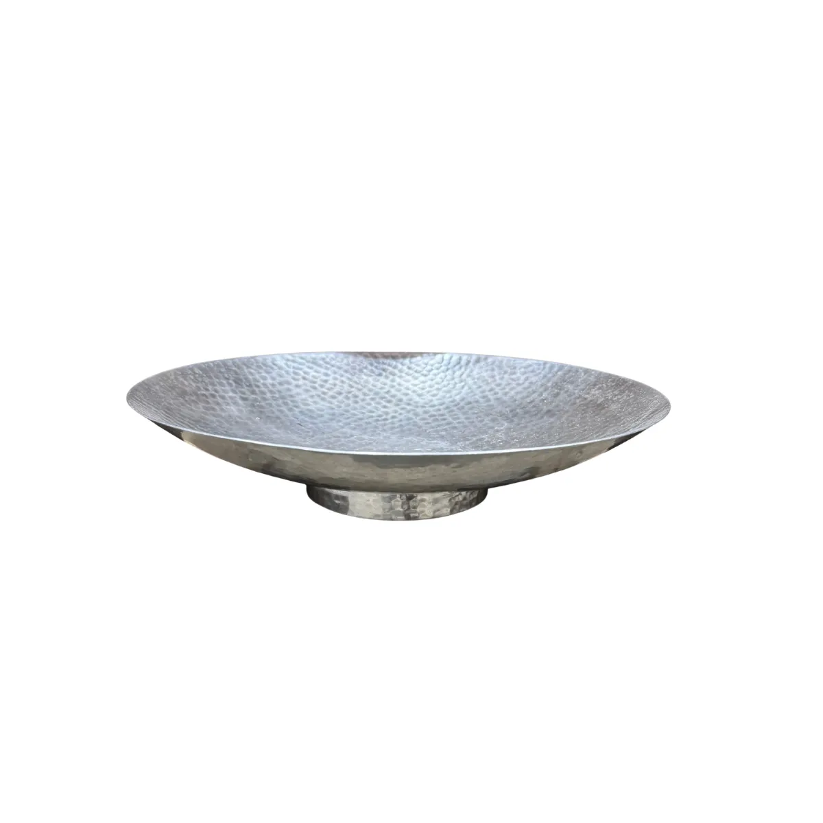 Silver Hammered Footed Dish