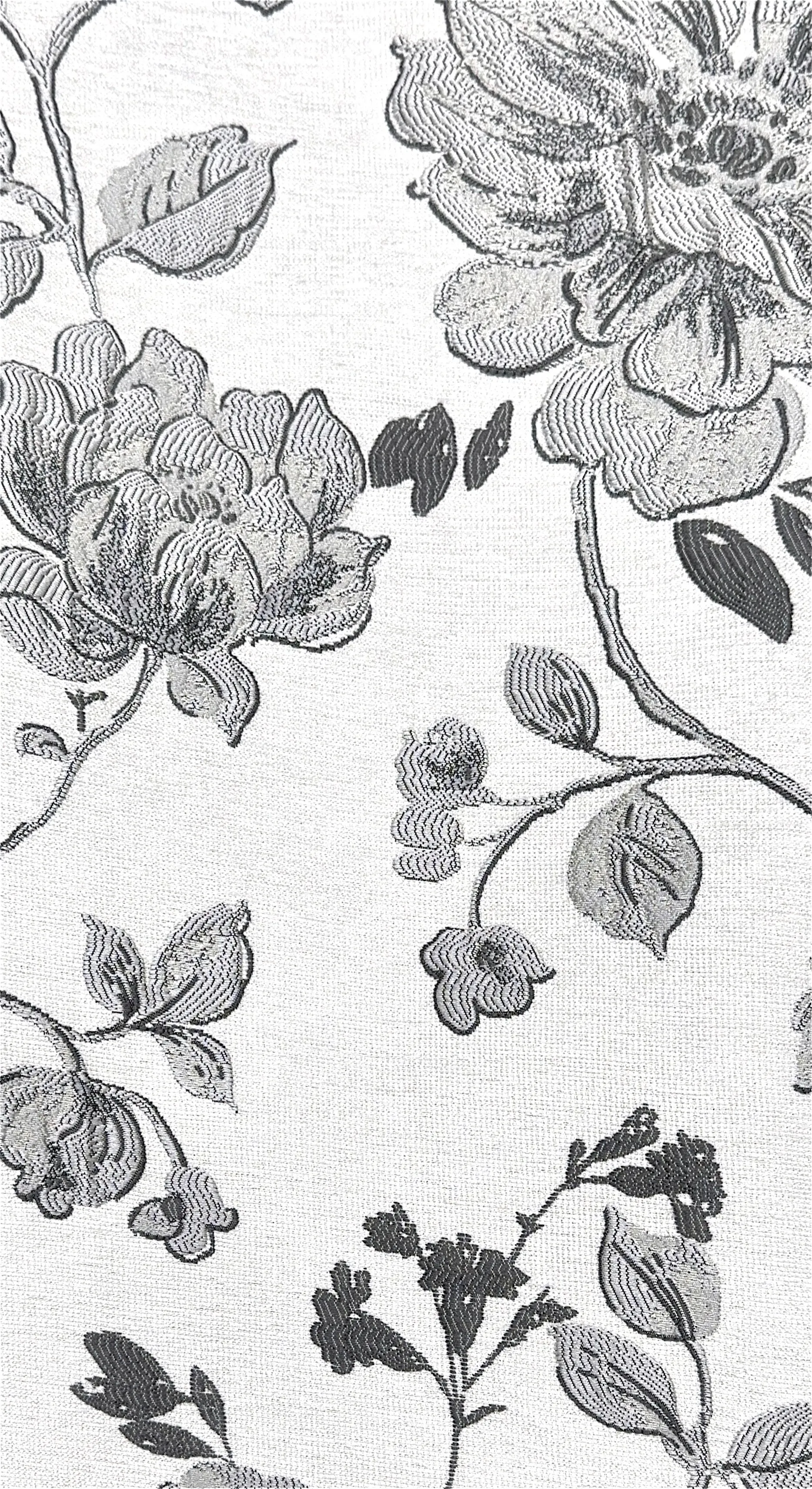 Silver Floral Tablecloth