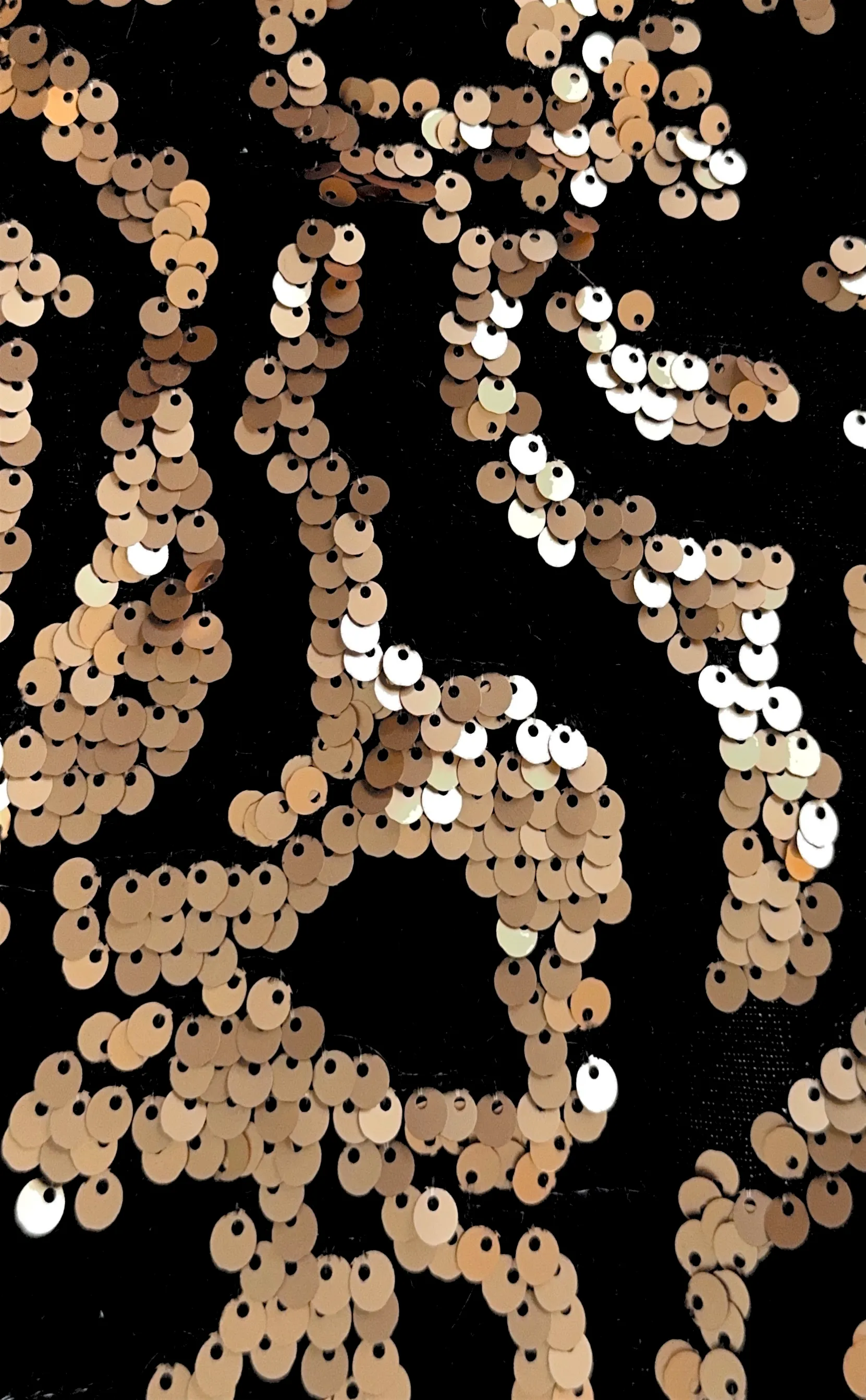 Black Velvet Gold Sequin Tablecloth