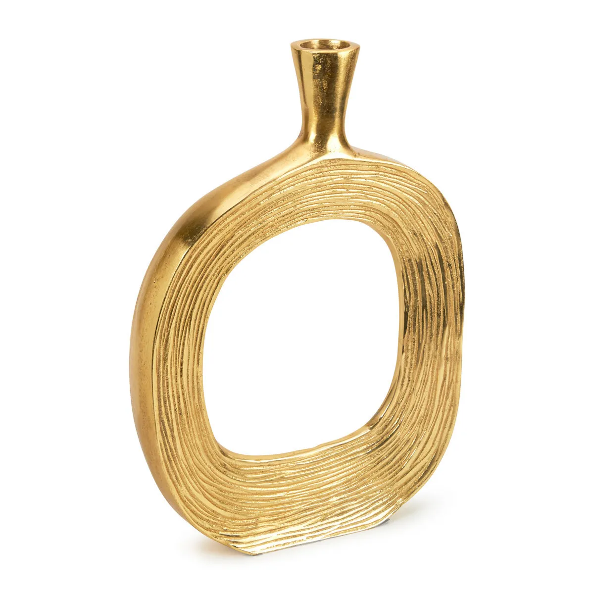 Orbit Ridge Vase - Gold
