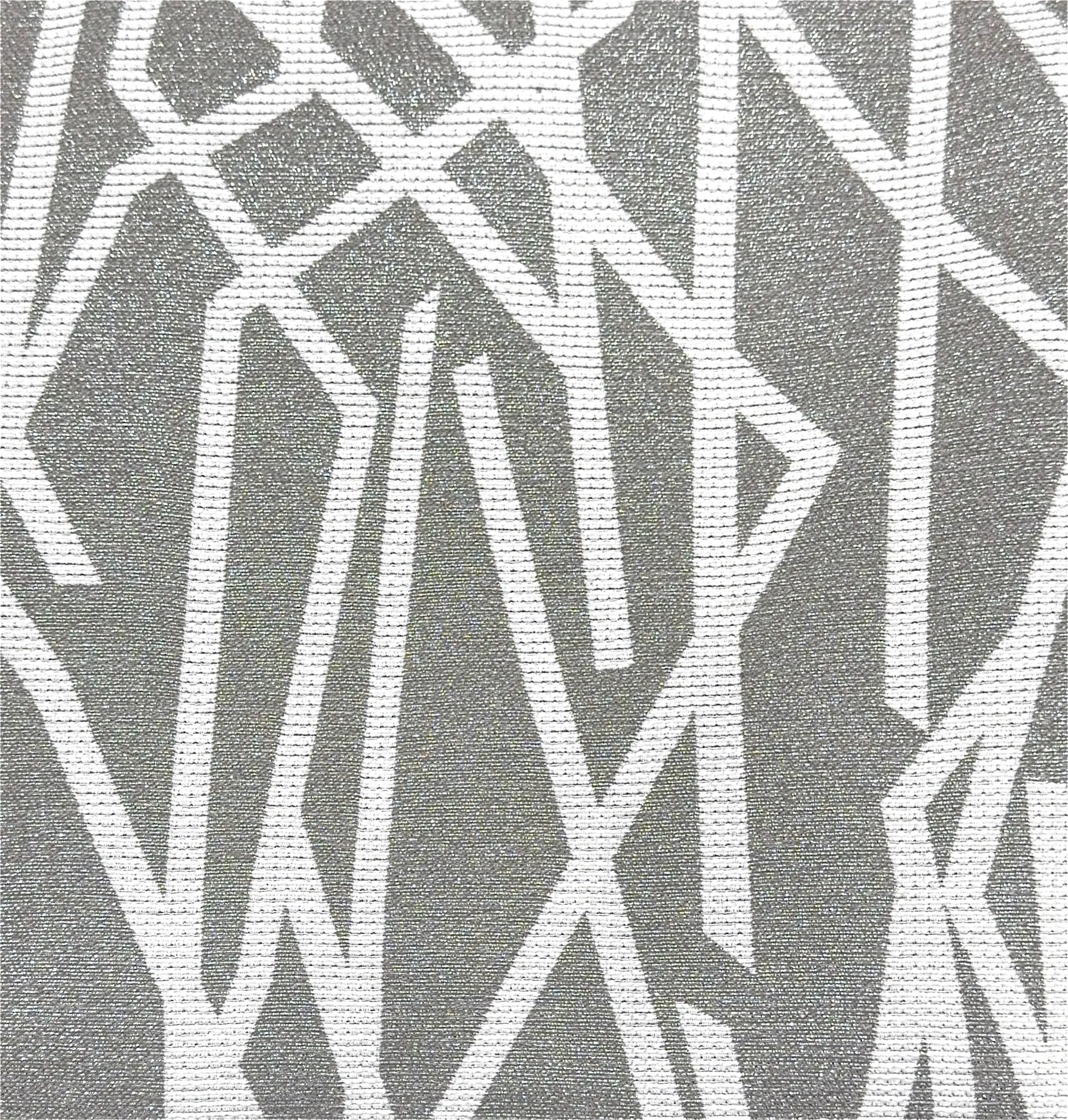 Silver White Geometric Tablecloth 