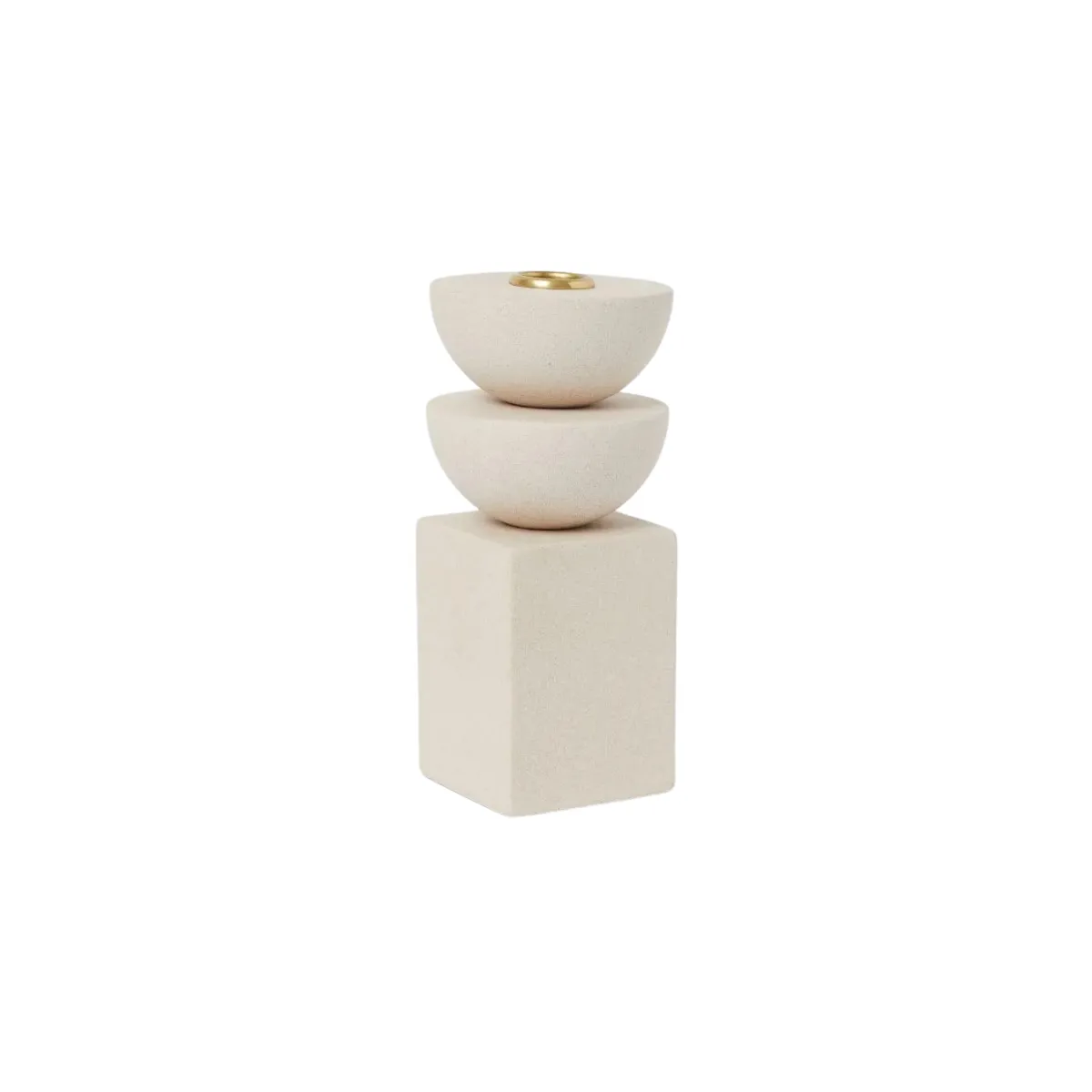 Stacked Stone Candle Holder